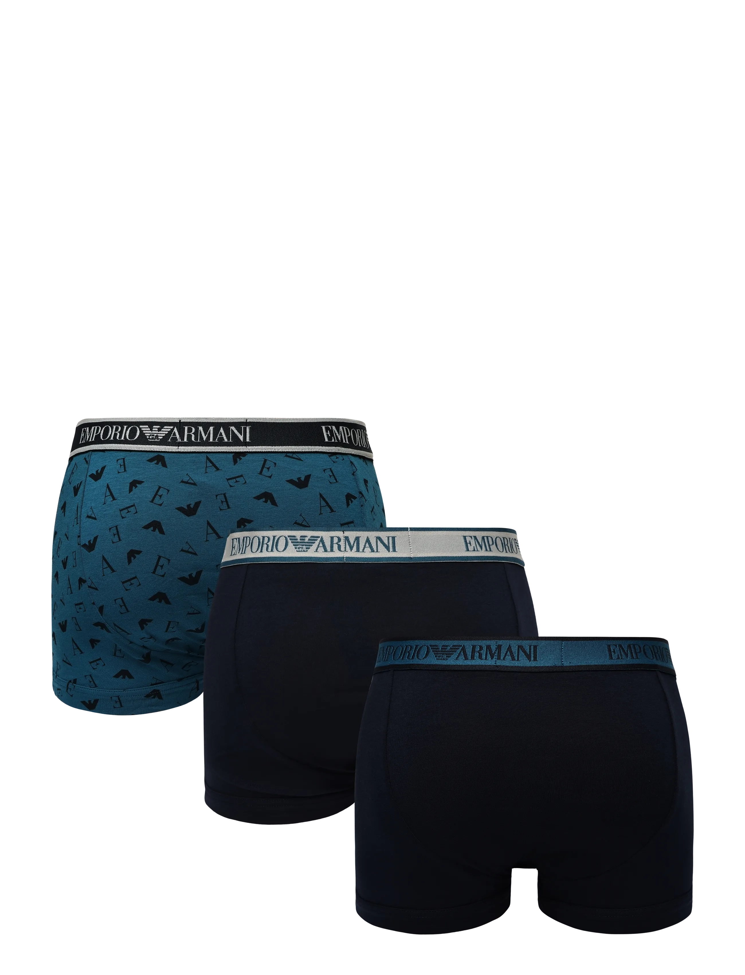Emporio Armani - 3 PACK BOTTOM - boxershorts - blu/octane-blu p/blu - 1