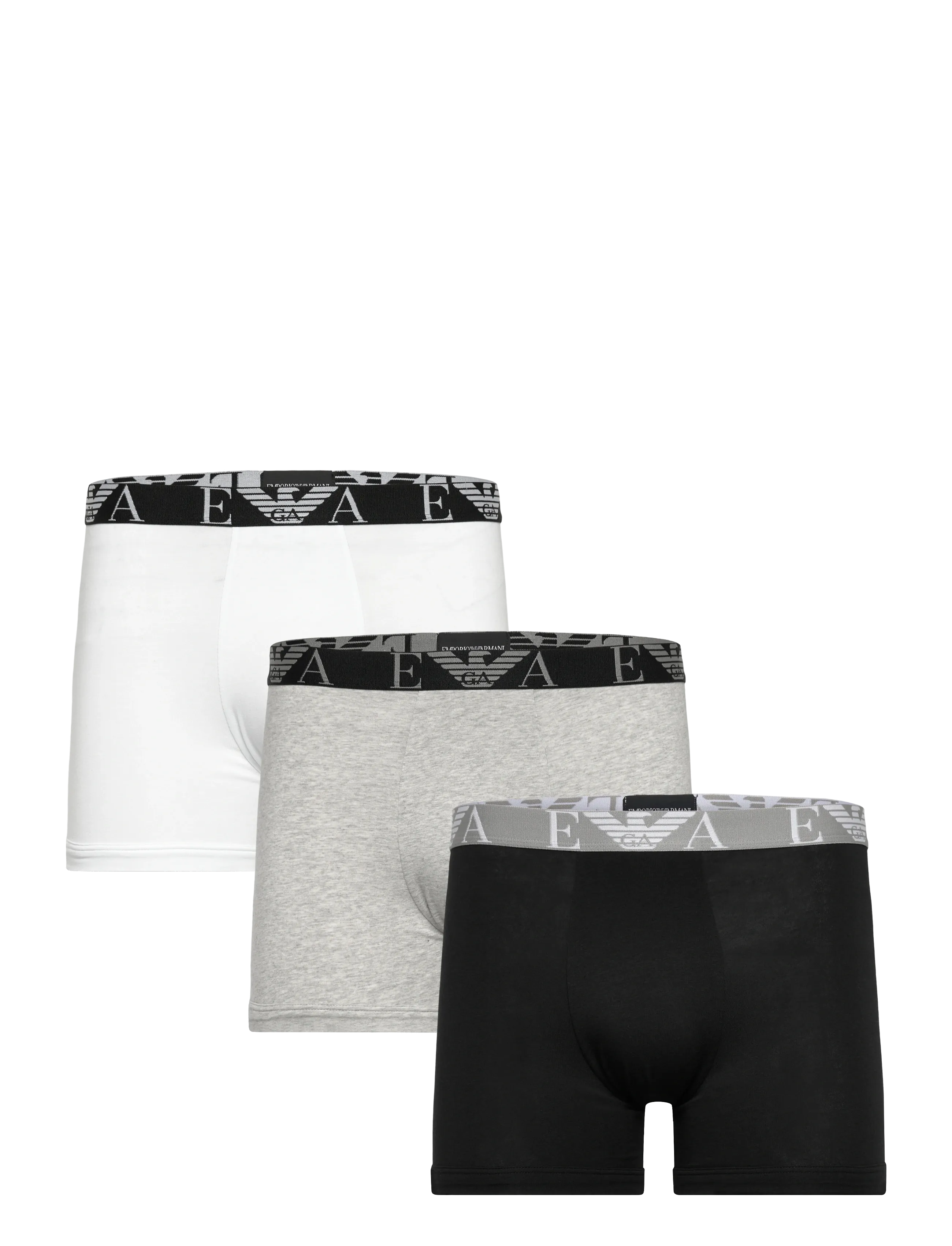 Emporio Armani 3 PACK BOTTOM - Unterwäsche - BLK/LG MEL GRE/WHT / white