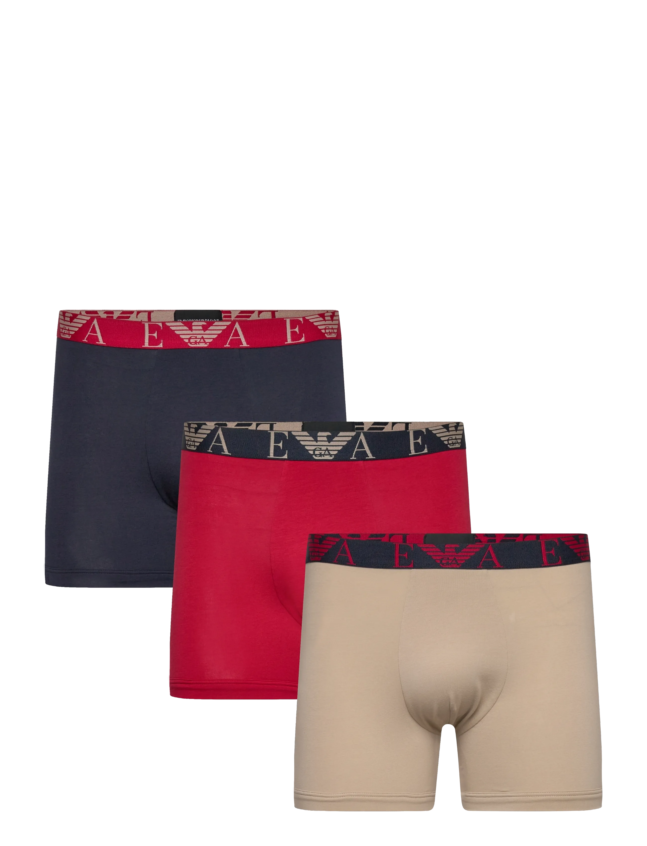 Emporio Armani 3 PACK BOTTOM - Undertøj - NUT/AR.BLU/SCOOTER / navy