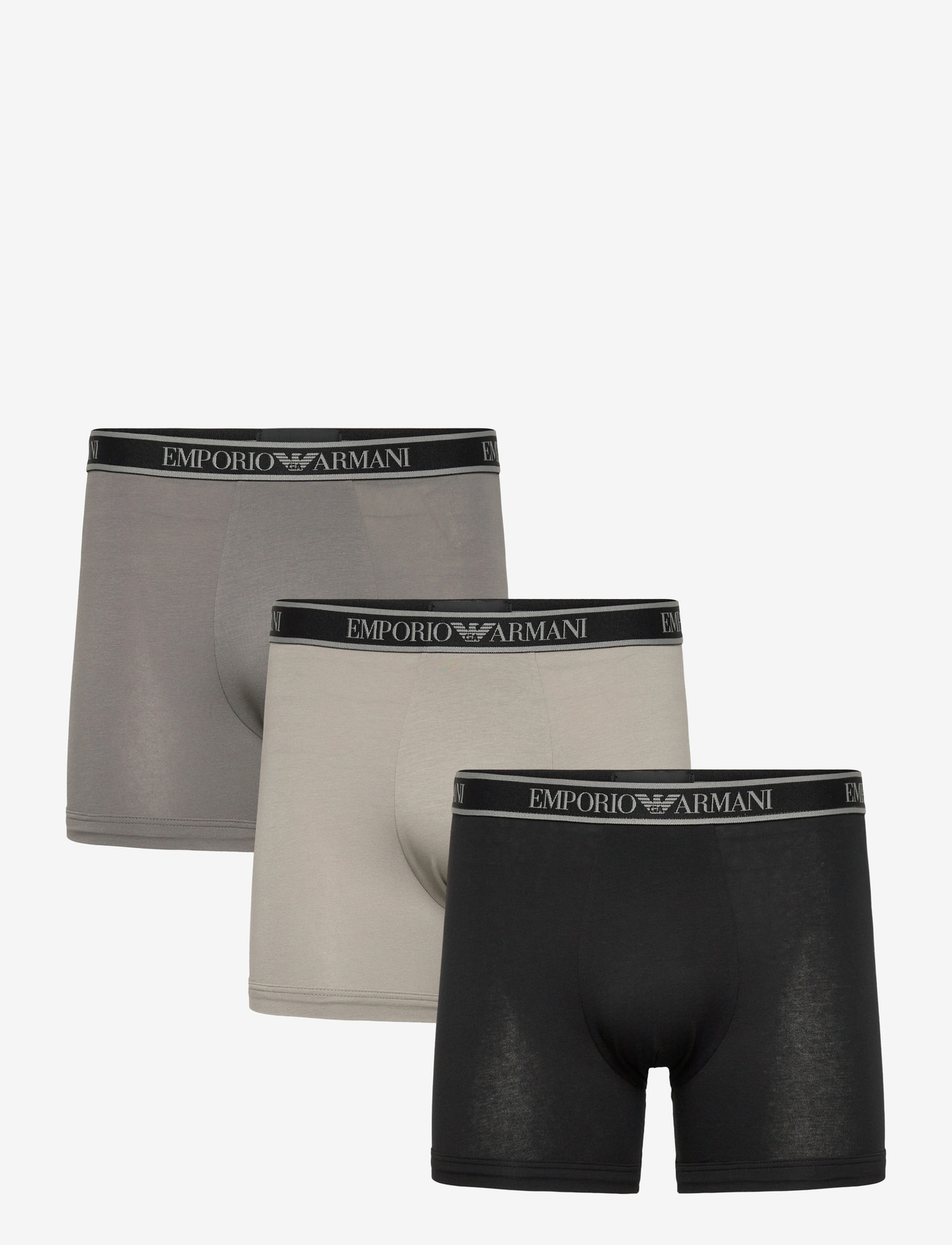 Emporio Armani - 3 PACK BOTTOM - boxershorts - black/steel/grey - 0