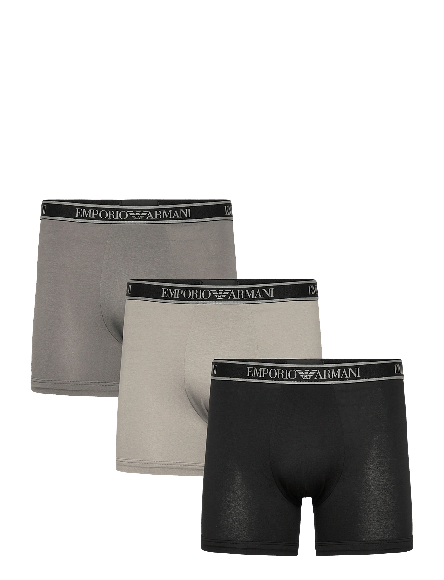 Emporio Armani - 3 PACK BOTTOM - multipakk aluspüksid - black/steel/grey - 0