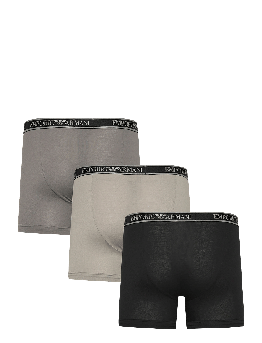 Emporio Armani - 3 PACK BOTTOM - multipakk aluspüksid - black/steel/grey - 2