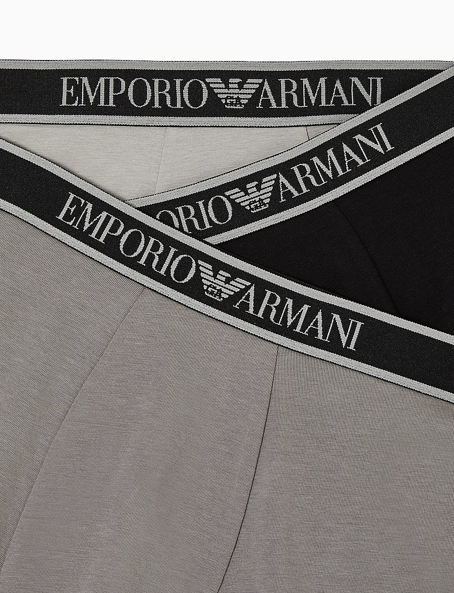 Emporio Armani - 3 PACK BOTTOM - multipakk aluspüksid - black/steel/grey - 1
