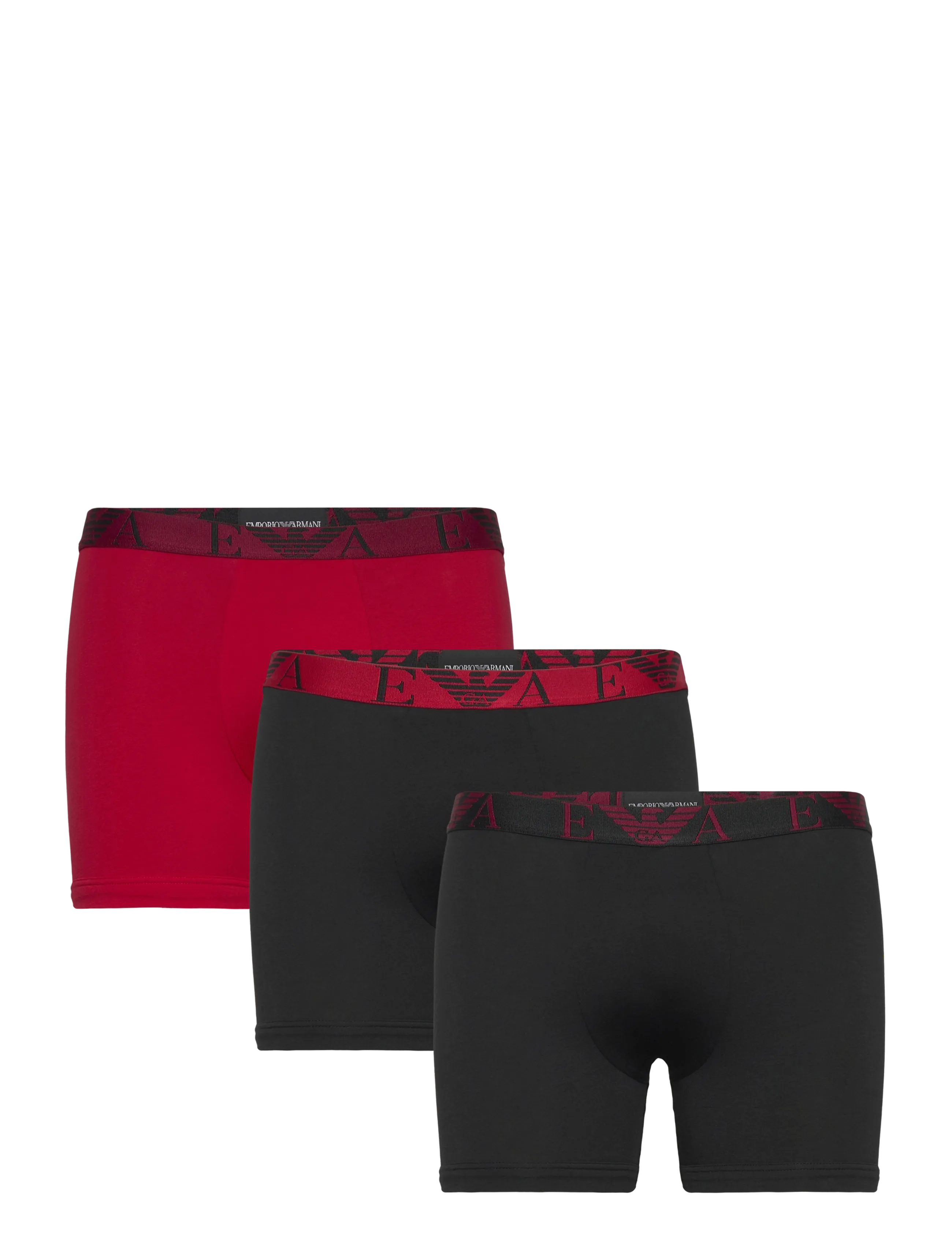 Emporio Armani 3 PACK BOTTOM - Underkläder - BLACK/CHERRY/BLACK / black