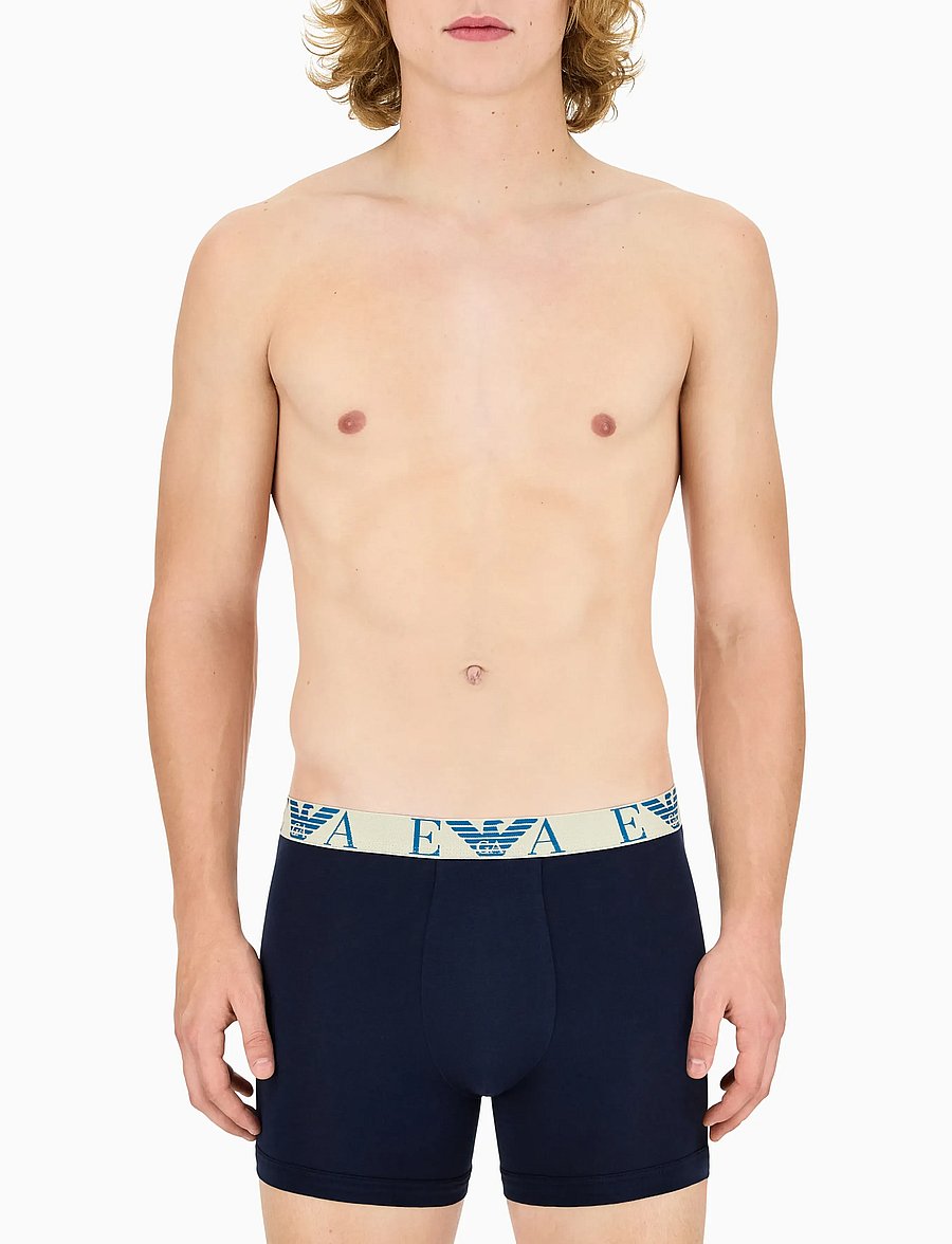 Emporio Armani - 3 PACK BOTTOM - unterhosen im multipack - blu/blu/blu - 0