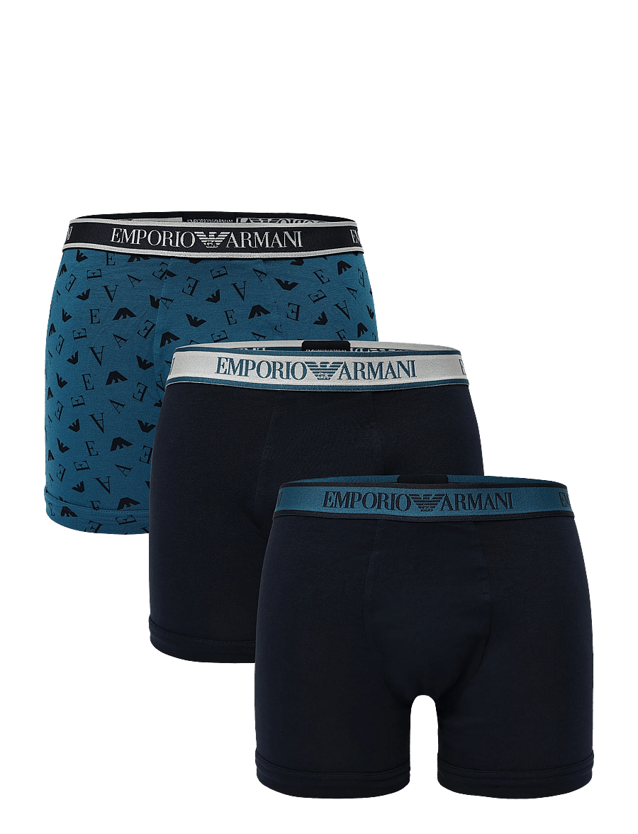 Emporio Armani - 3 PACK BOTTOM - boxershorts - blu/octane-blu p/blu - 0