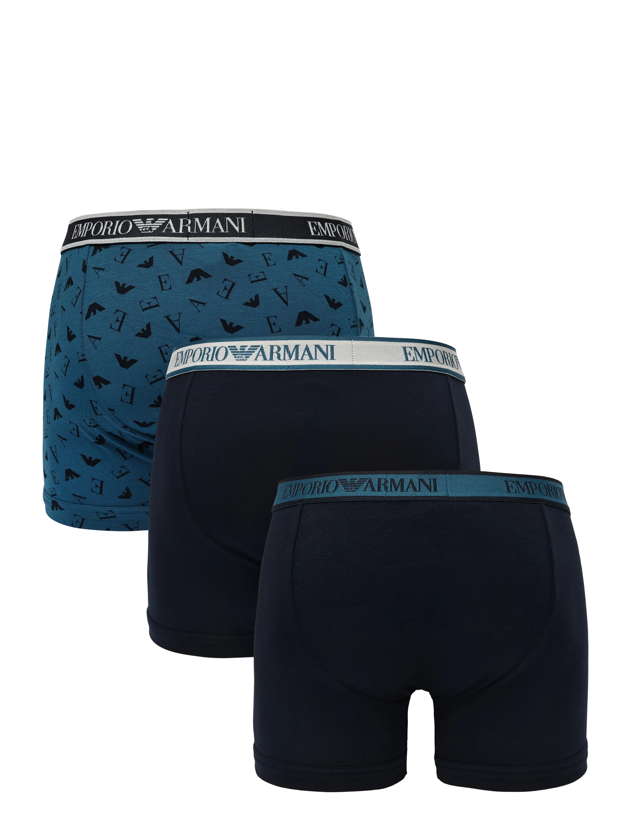 Emporio Armani - 3 PACK BOTTOM - bokserid - blu/octane-blu p/blu - 1