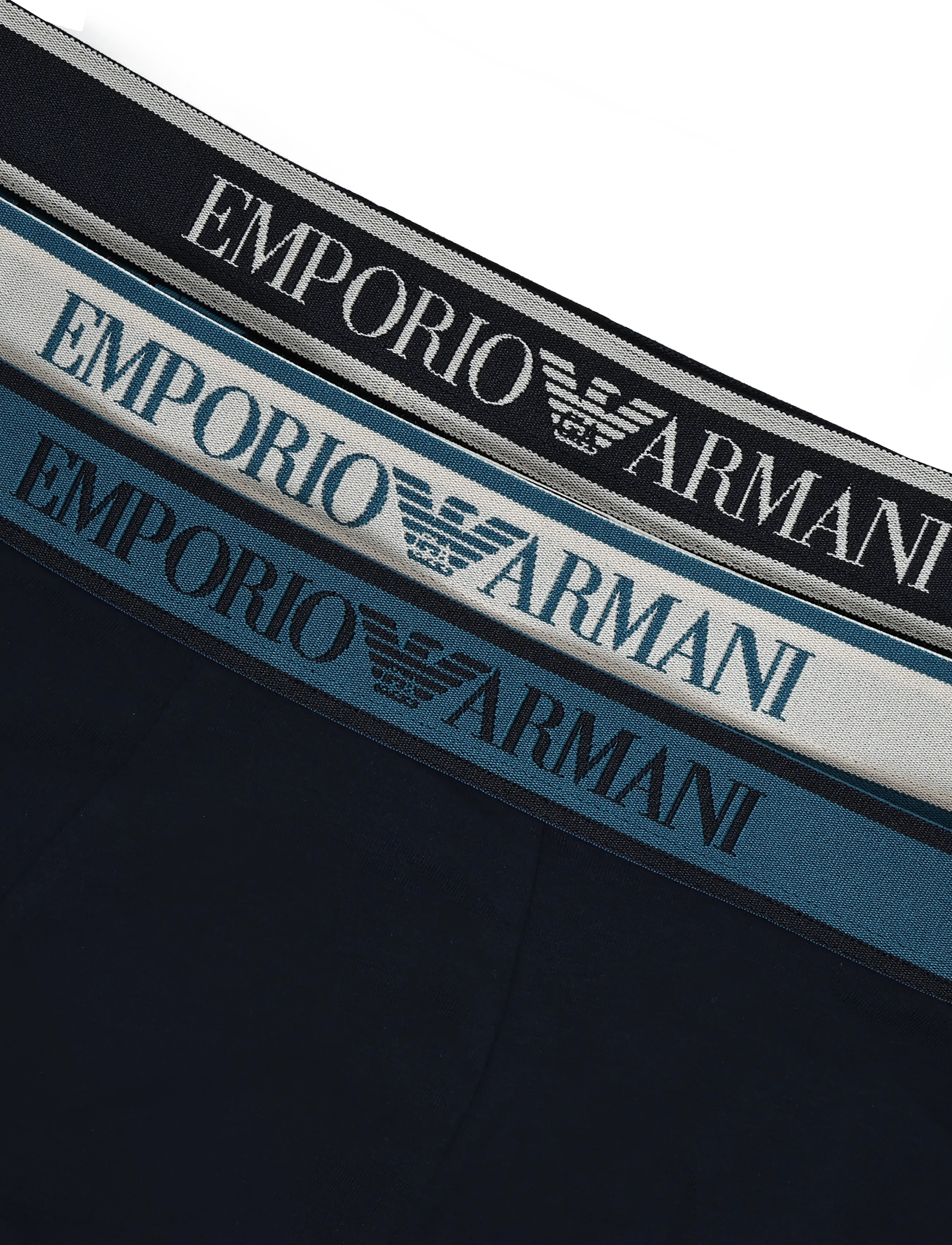 Emporio Armani - 3 PACK BOTTOM - bokserid - blu/octane-blu p/blu - 2