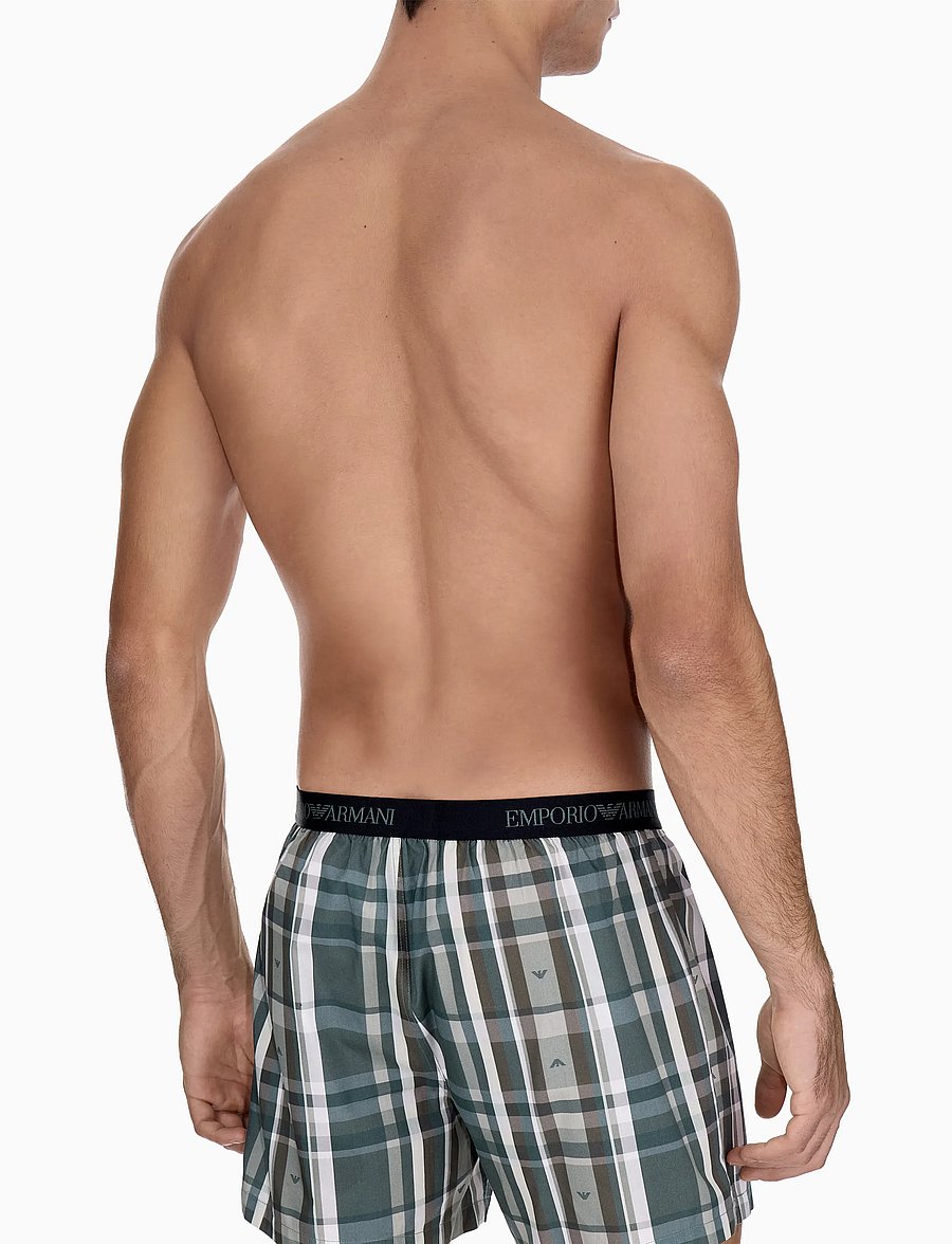 Emporio Armani - BOTTOM - boxershorts - check eagle leaf - 3