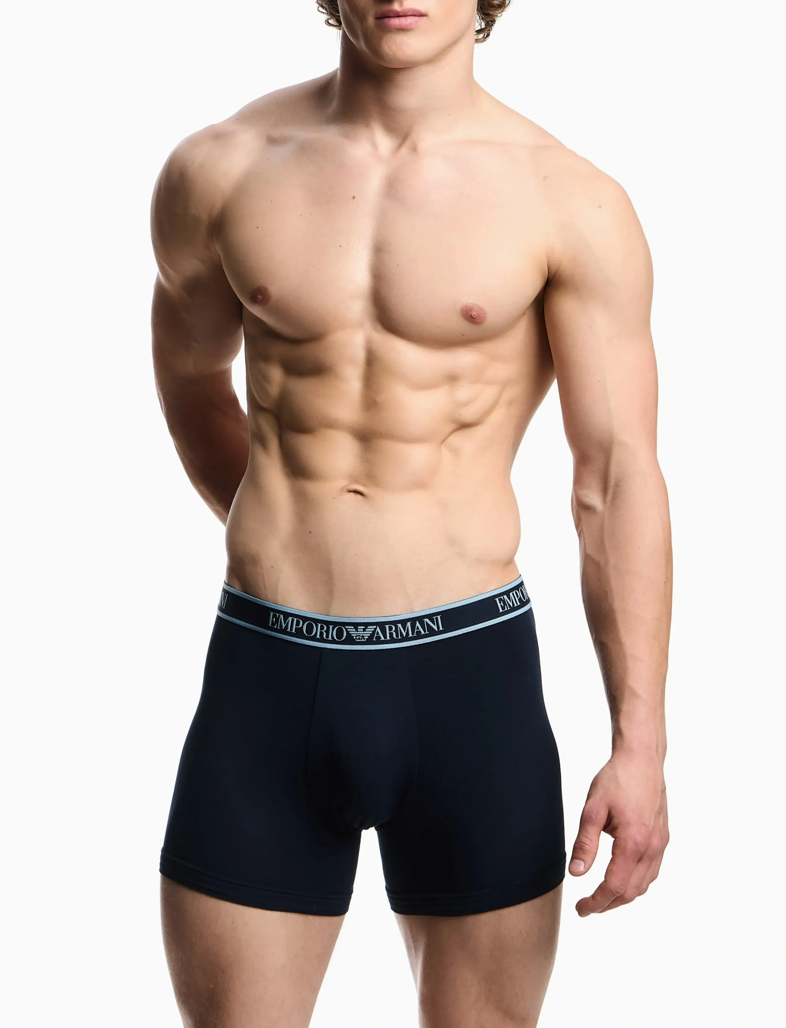 Emporio Armani 3 Pack Bottom, L, Navy, Undertøj > Boksere, Herre