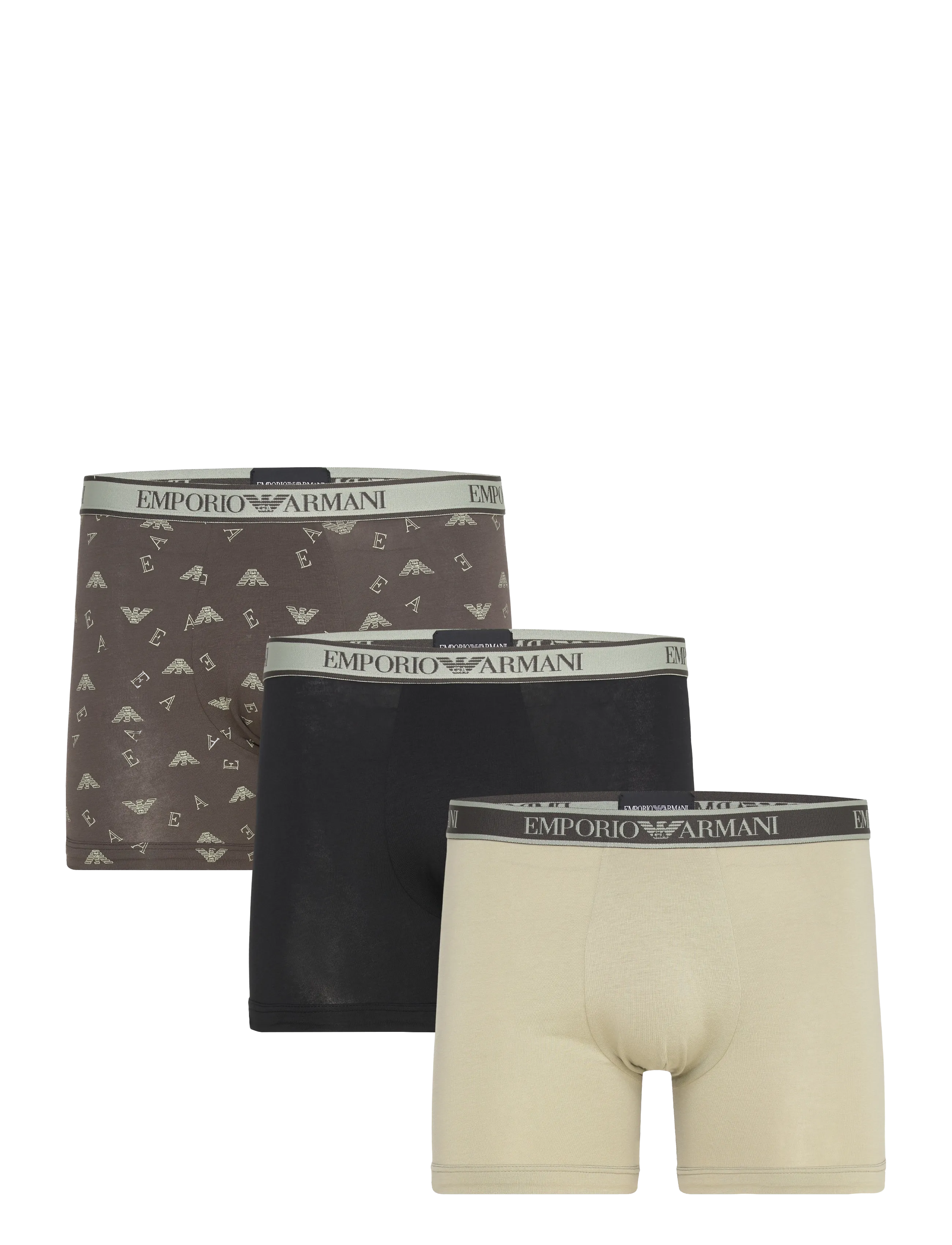 Emporio Armani 3 PACK BOTTOM - Undertøj - SAG/RAV-SAG PRT/BLAC / multi