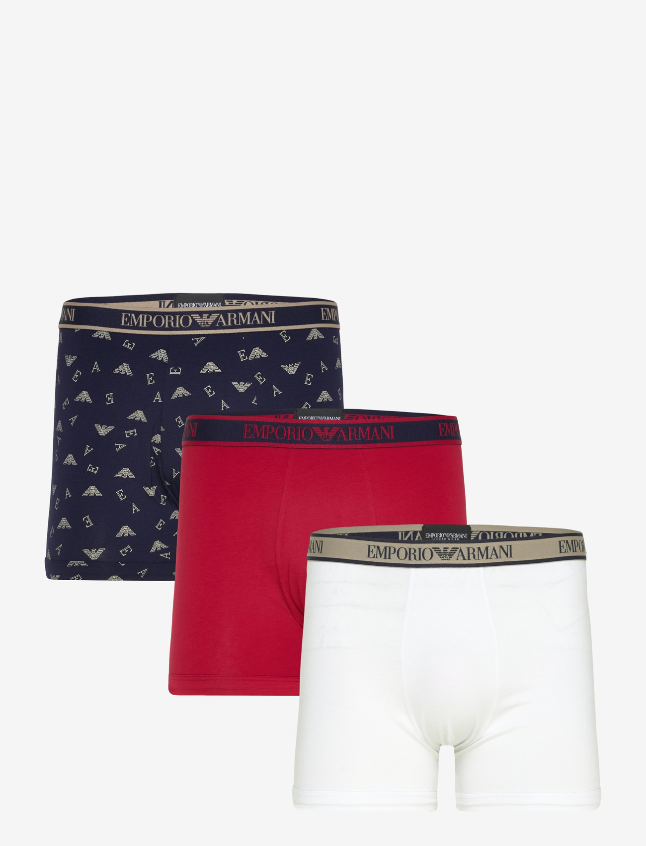 Emporio Armani - 3 PACK BOTTOM - unterhosen im multipack - scoo/ink-nut prt/wht - 0