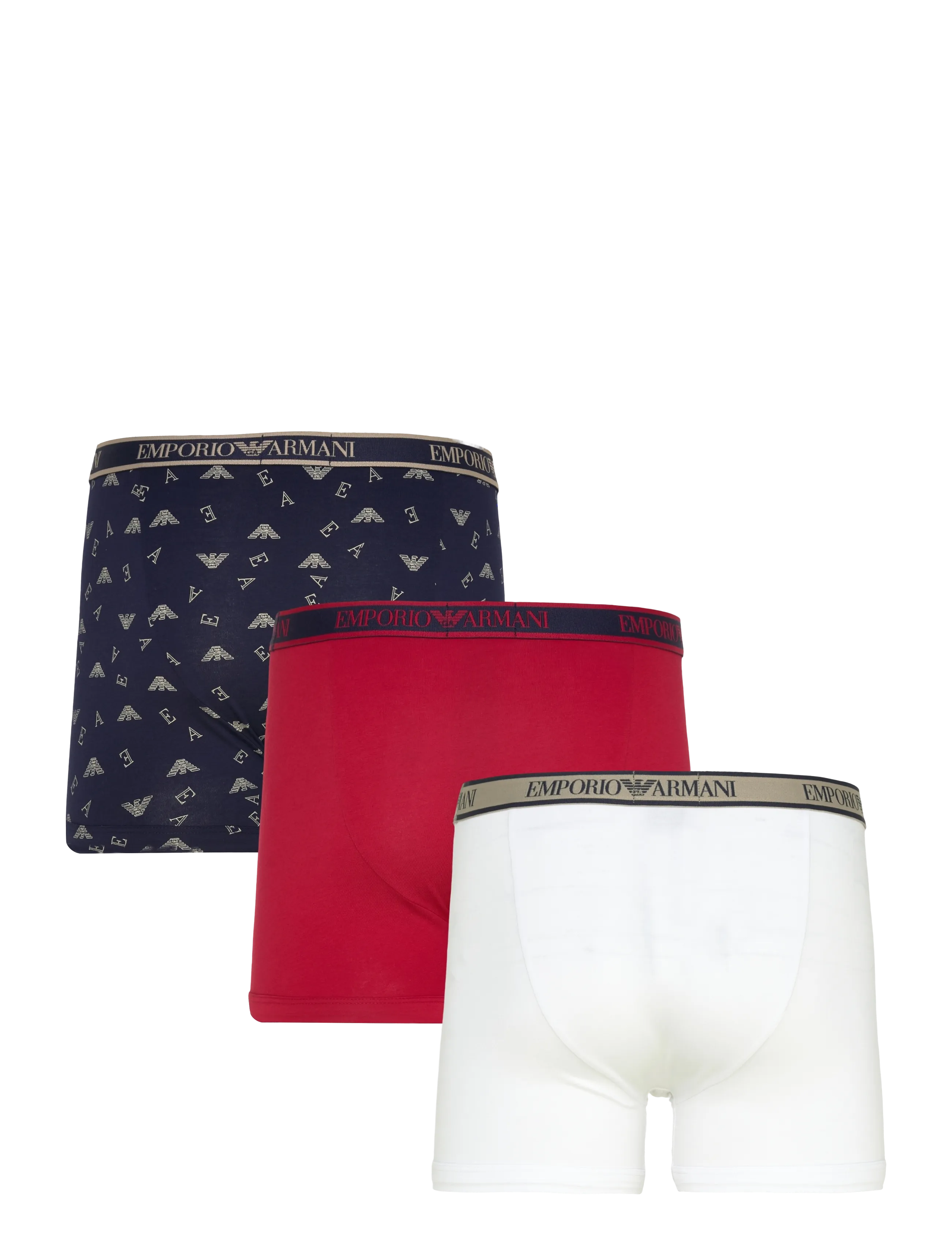 Emporio Armani - 3 PACK BOTTOM - laveste priser - scoo/ink-nut prt/wht - 2