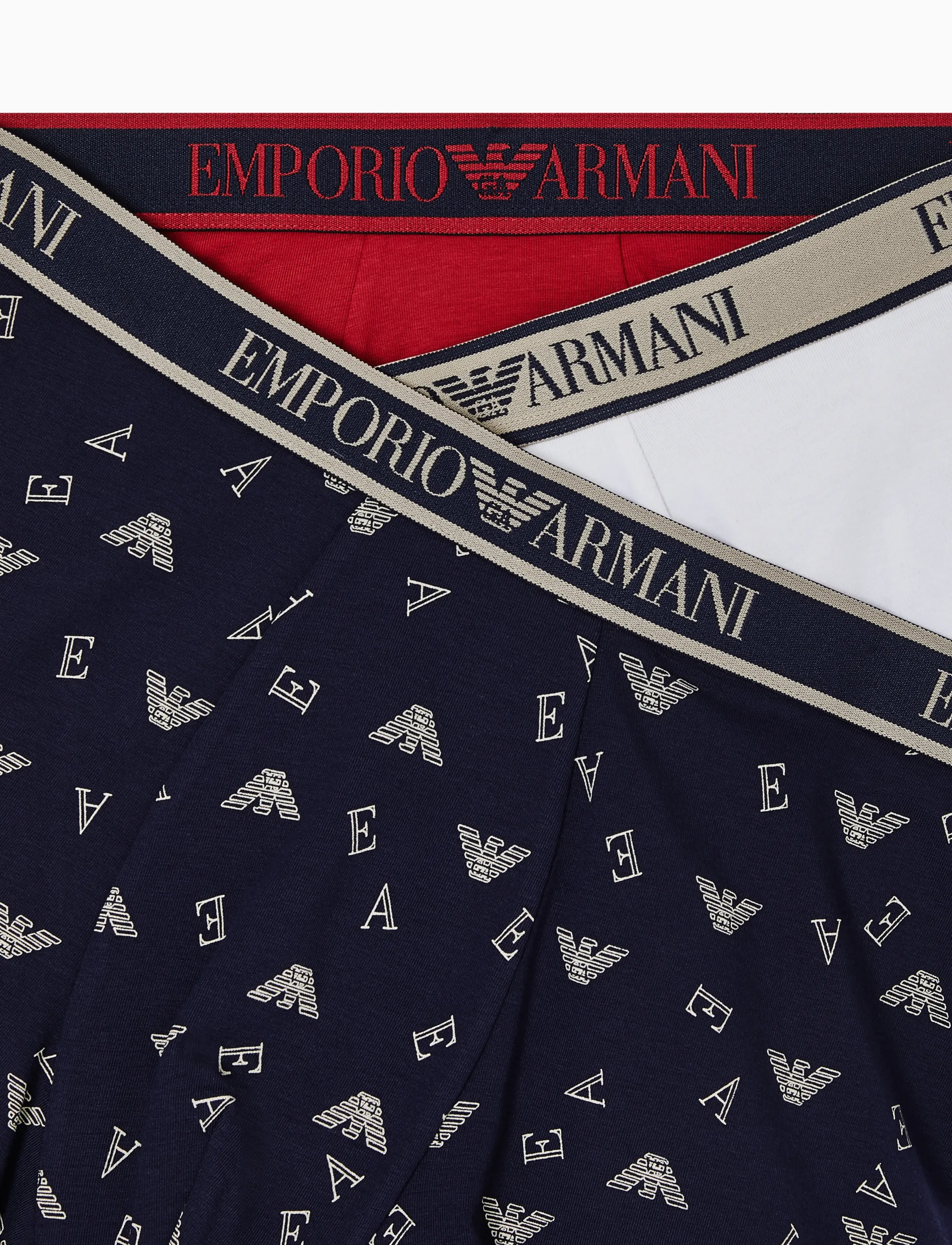 Emporio Armani - 3 PACK BOTTOM - laveste priser - scoo/ink-nut prt/wht - 1