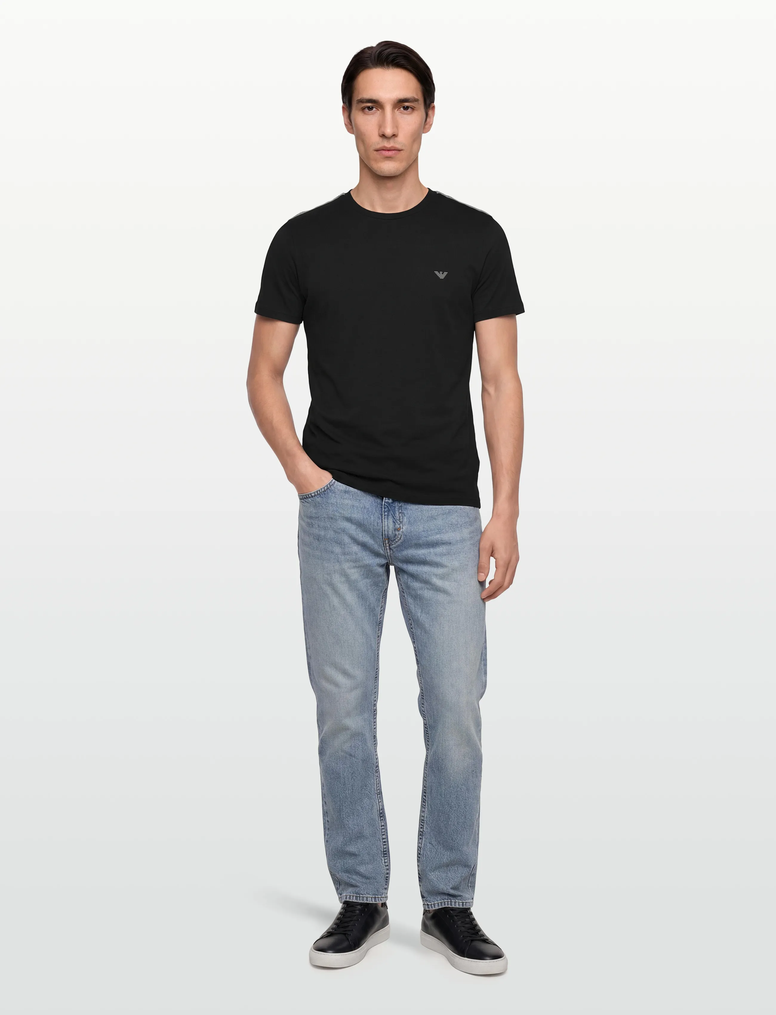 Emporio Armani Top, Mænd, T-Shirt, Sort, Str: M