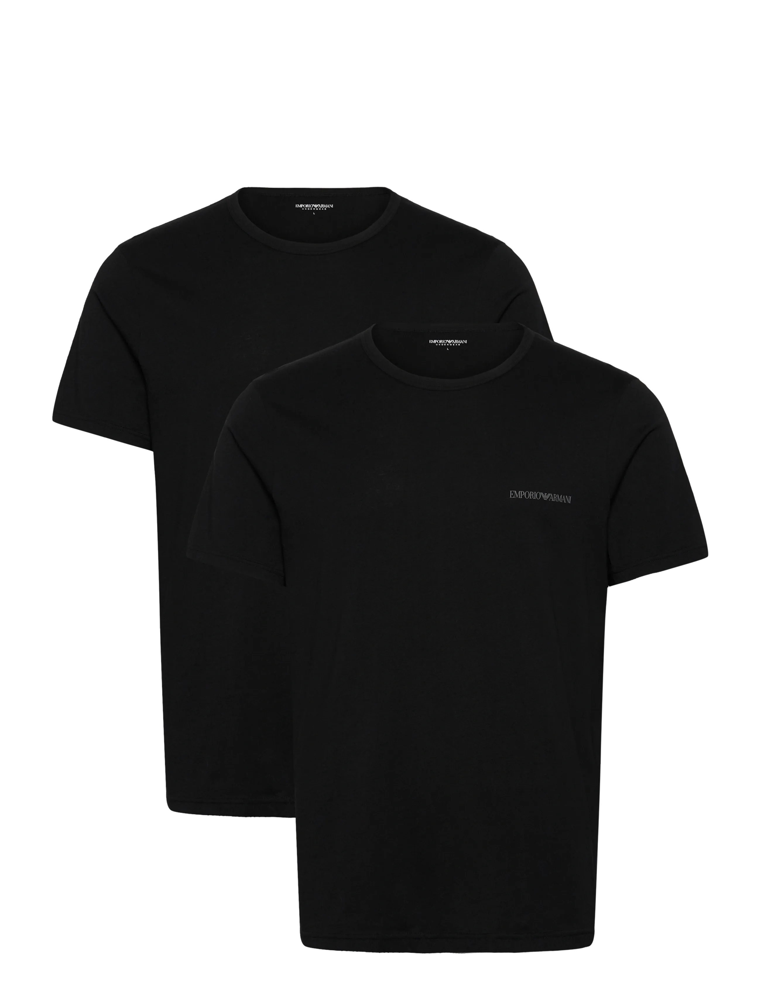 Emporio Armani 2 PACK TOP - Pyjamapaidat - BLACK/BLACK / black