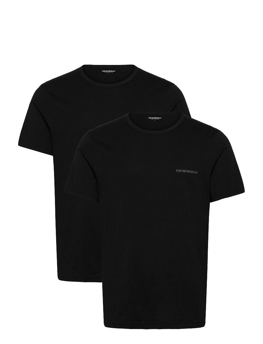 Emporio Armani - 2 PACK TOP - pyjamaoberteil - black/black - 0