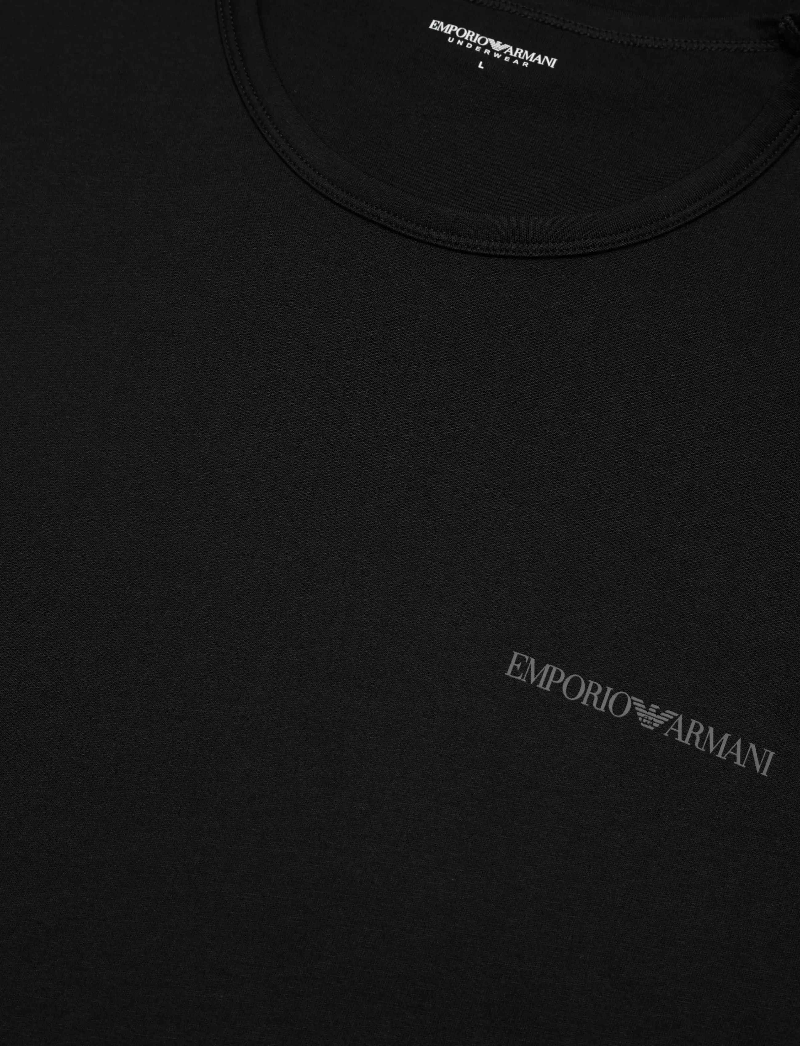 Emporio Armani - 2 PACK TOP - pižamų marškinėliai - black/black - 1