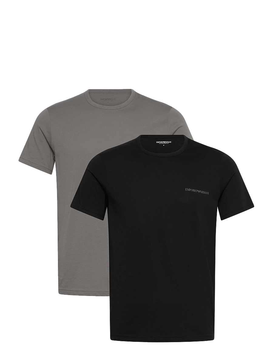 Emporio Armani - 2 PACK TOP - multipack t-shirts - black/grey - 0