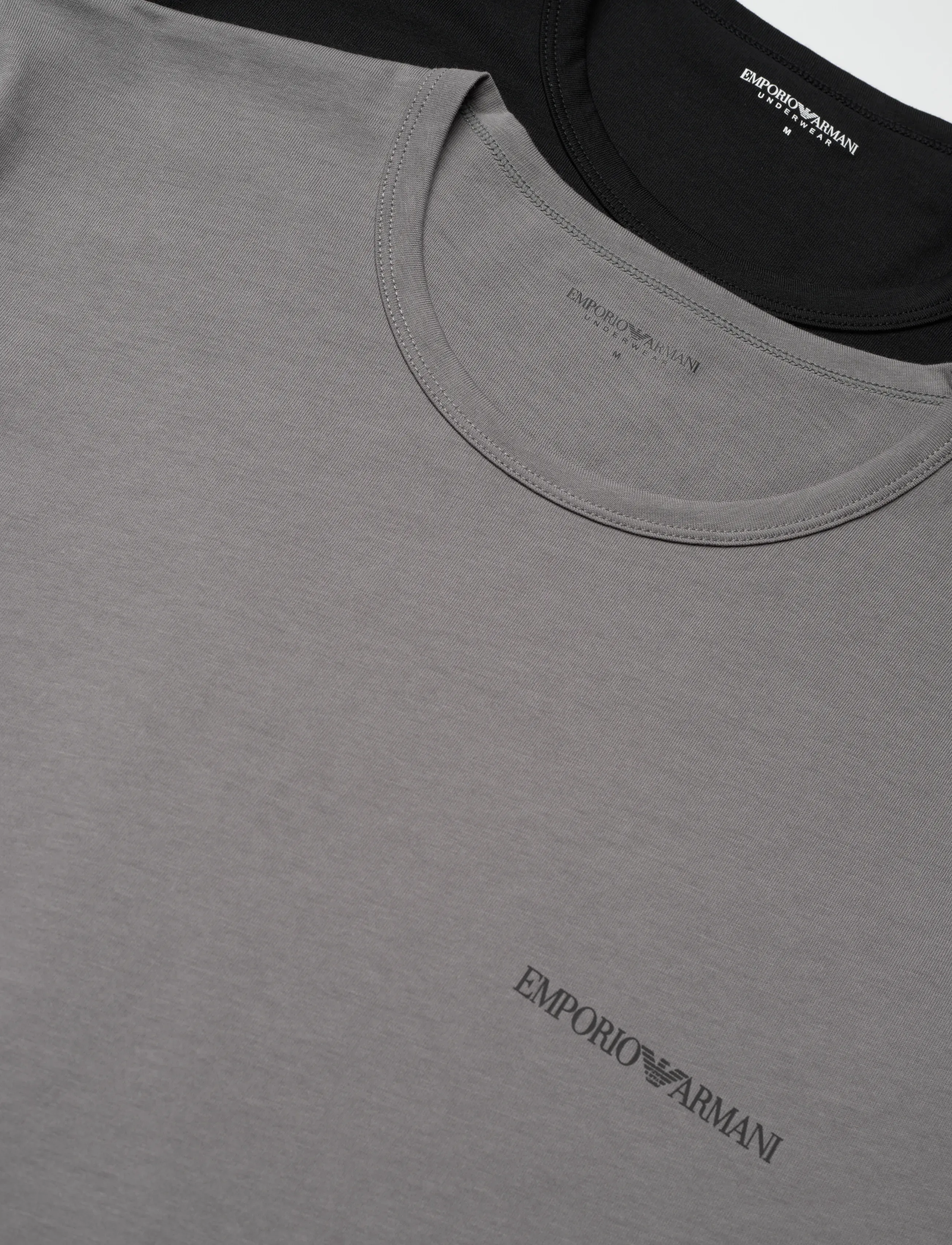 Emporio Armani - 2 PACK TOP - t-shirts im multipack - black/grey - 2