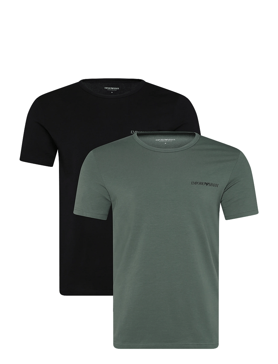Emporio Armani - 2 PACK TOP - pyjamasöverdelar - green/black - 0