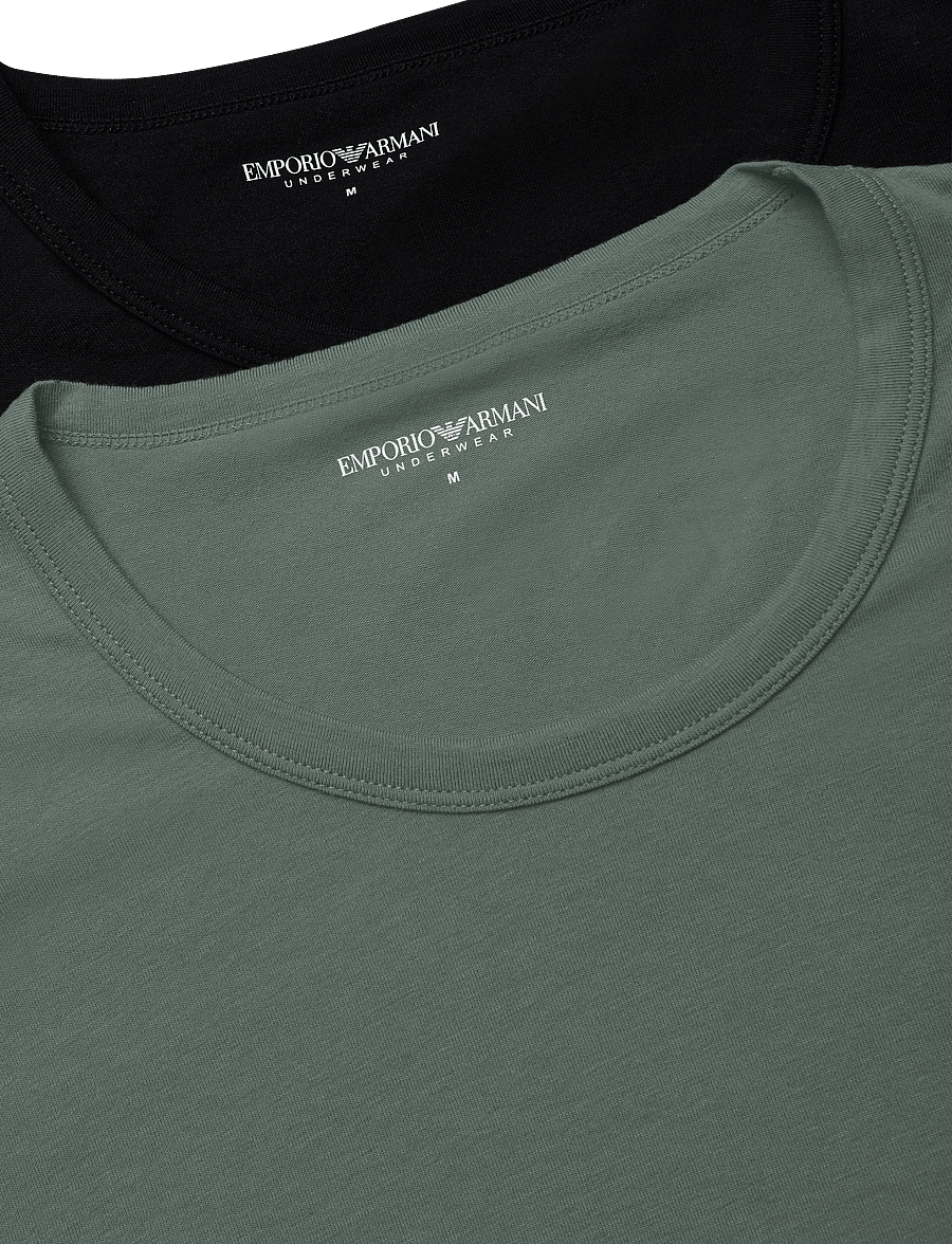 Emporio Armani - 2 PACK TOP - pyjamasöverdelar - green/black - 2