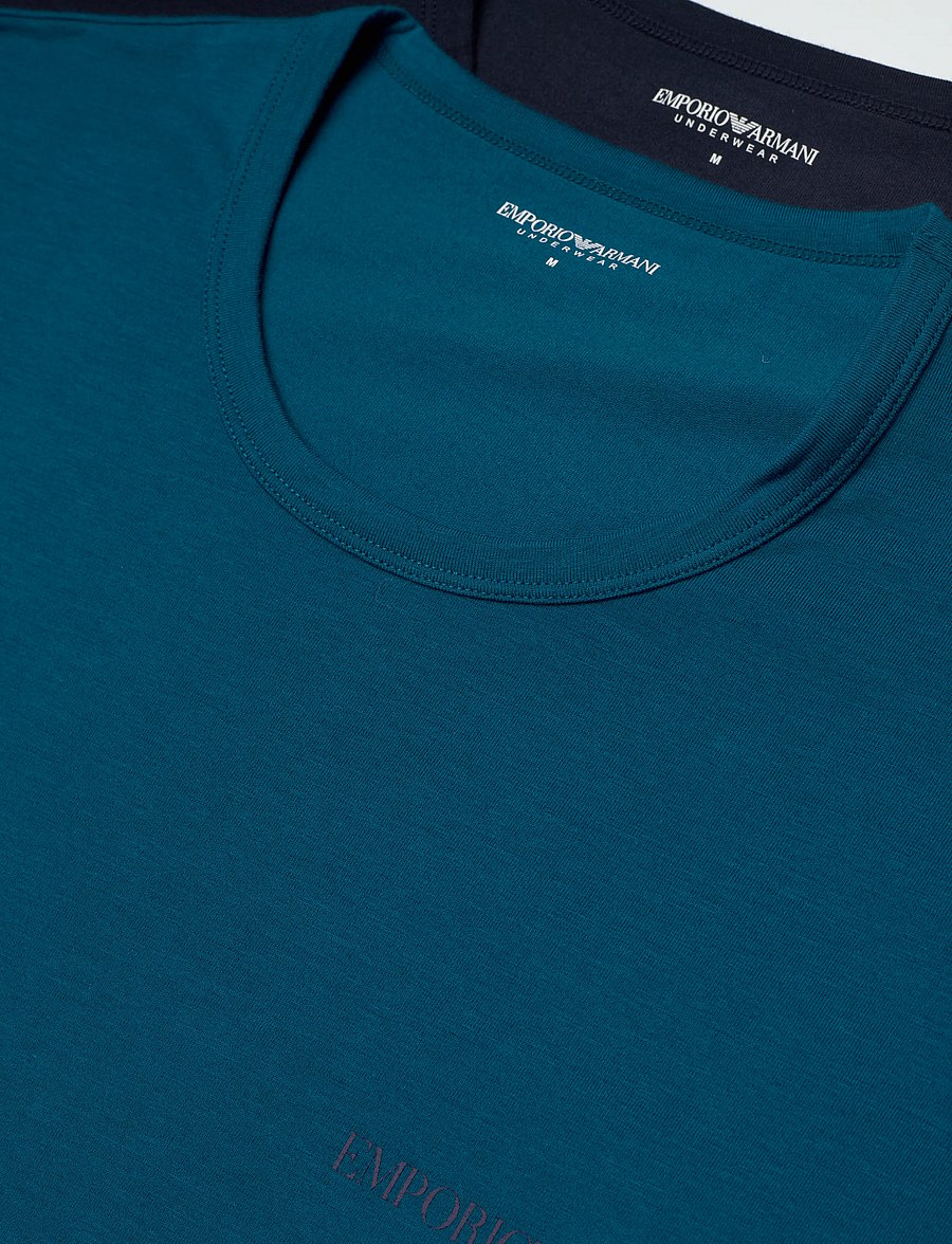 Emporio Armani - 2 PACK TOP - pyjamasöverdelar - octane/blu - 2