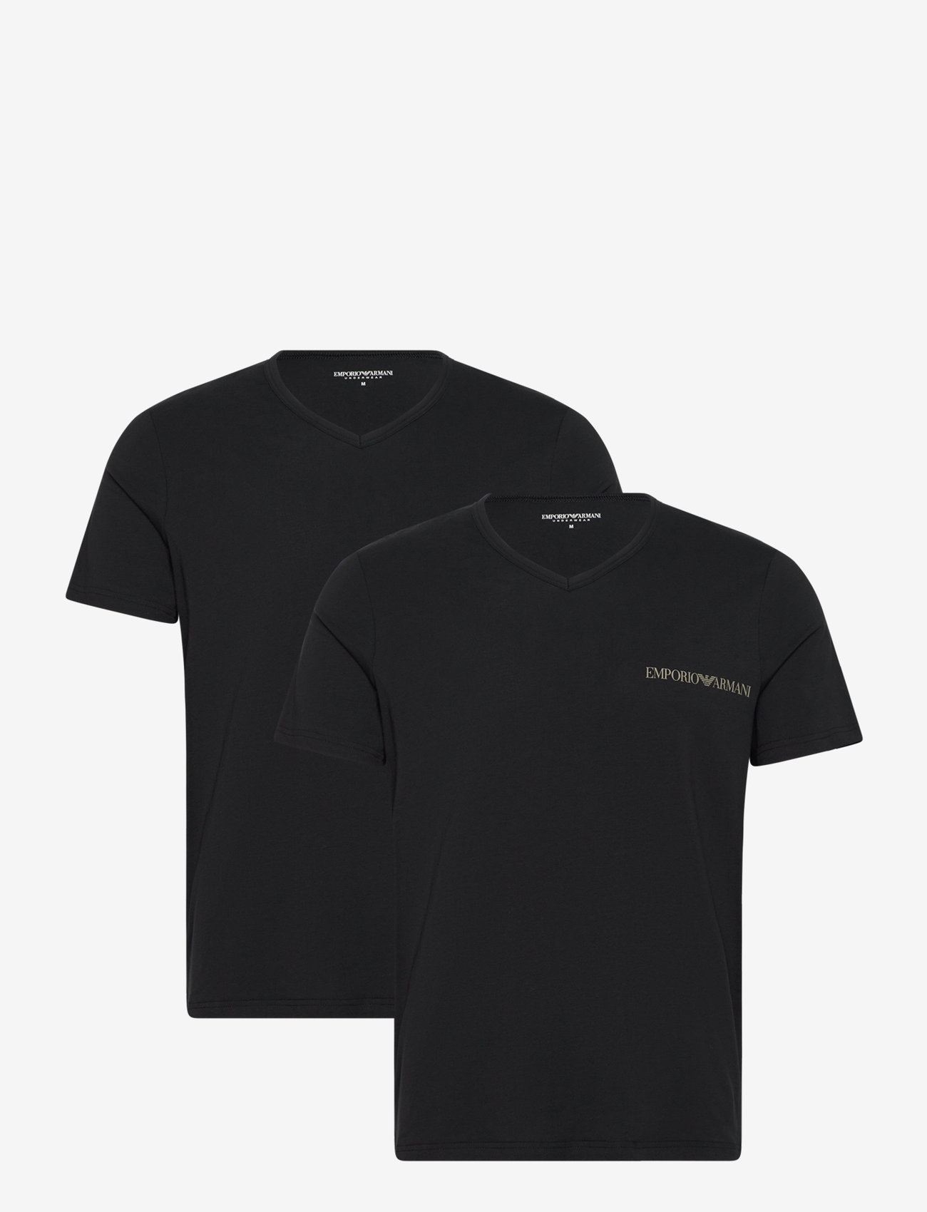 Emporio Armani - 2 PACK TOP - multipack t-shirts - black/black - 0