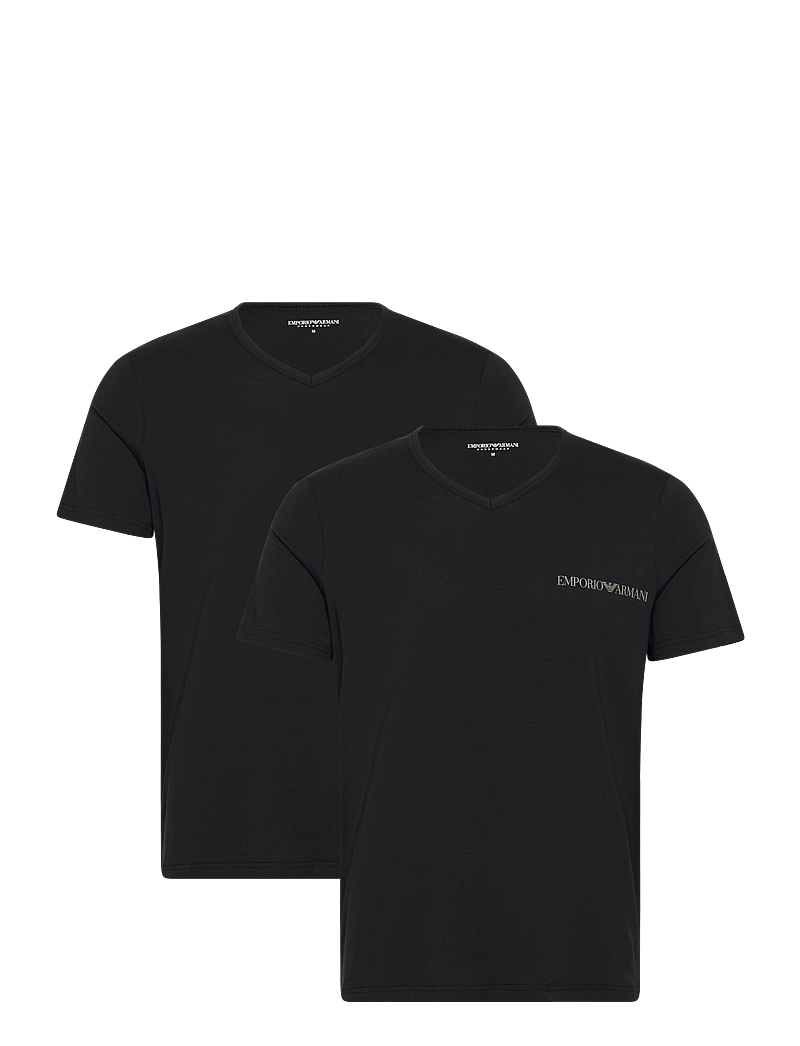 Emporio Armani - 2 PACK TOP - multipack t-shirts - black/black - 0