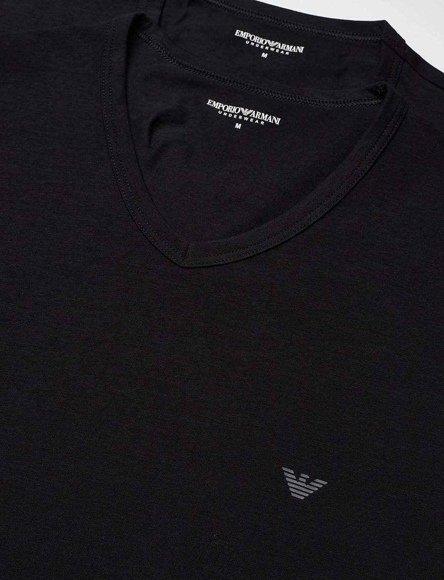 Emporio Armani - 2 PACK TOP - stuttermabolir í pakka - black/black - 3