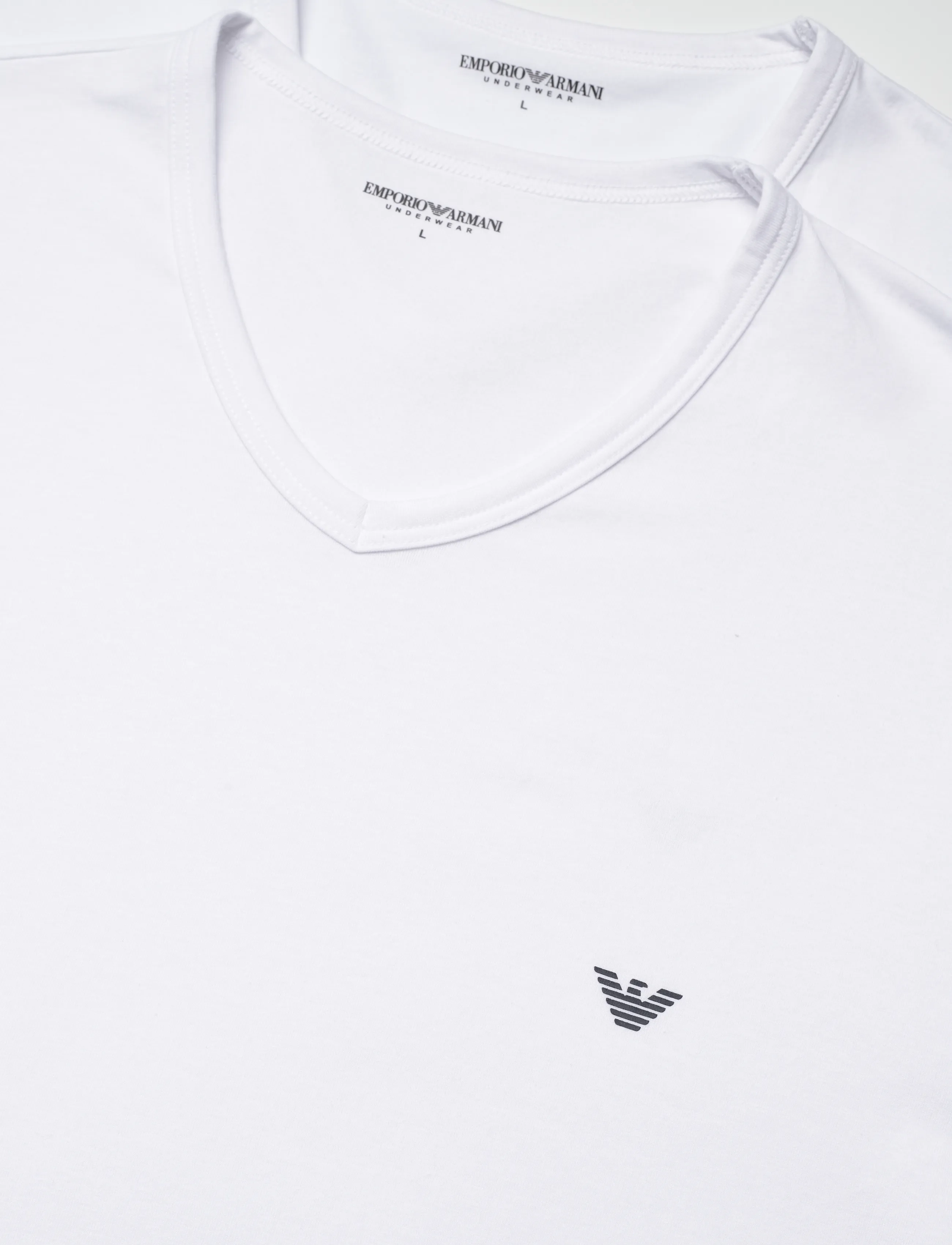 Emporio Armani - 2 PACK TOP - multipack t-shirts - white/white - 3