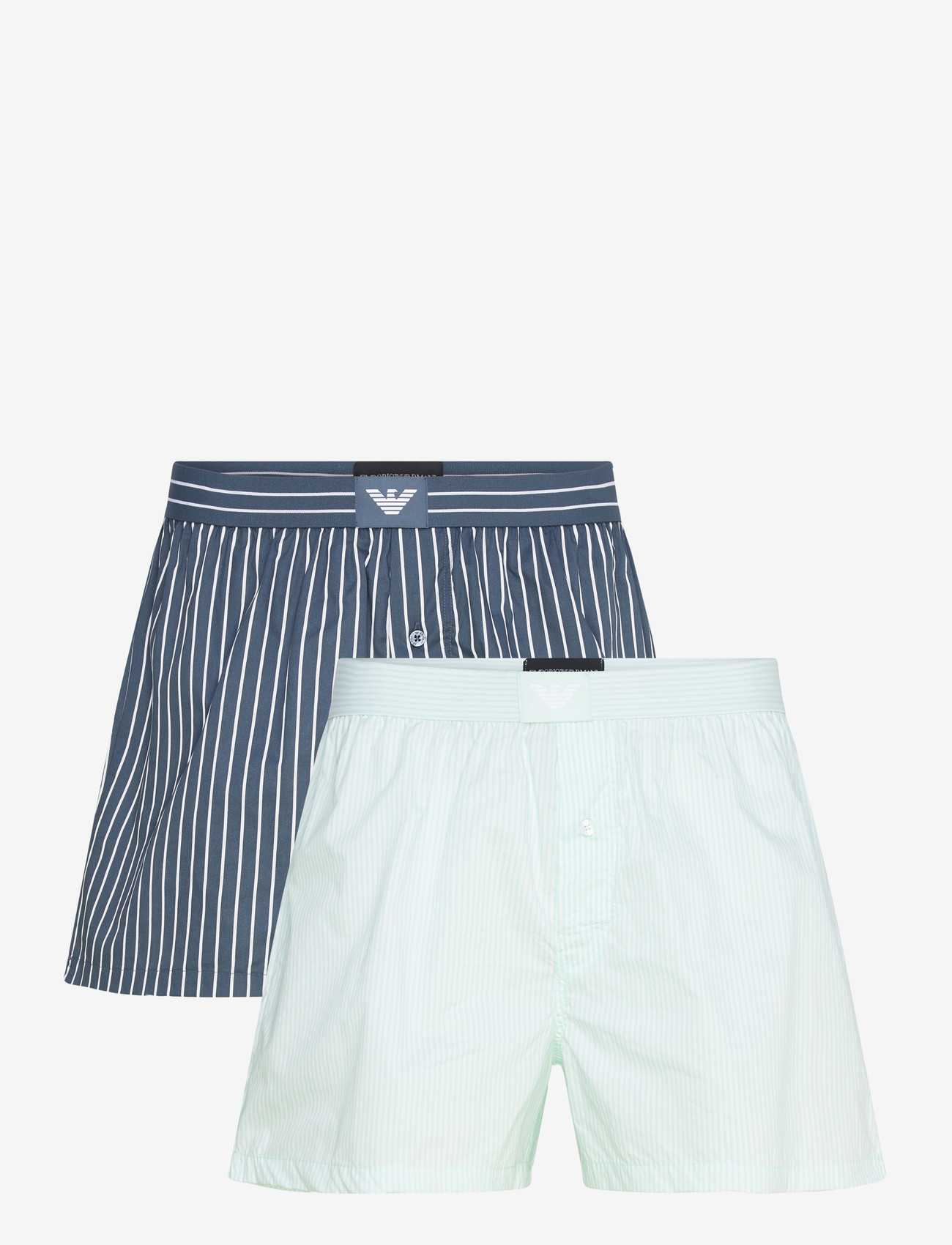 Emporio Armani - 2 PACK BOTTOM - multipack kalsonger - s.str.aqua/b.str.ori - 0