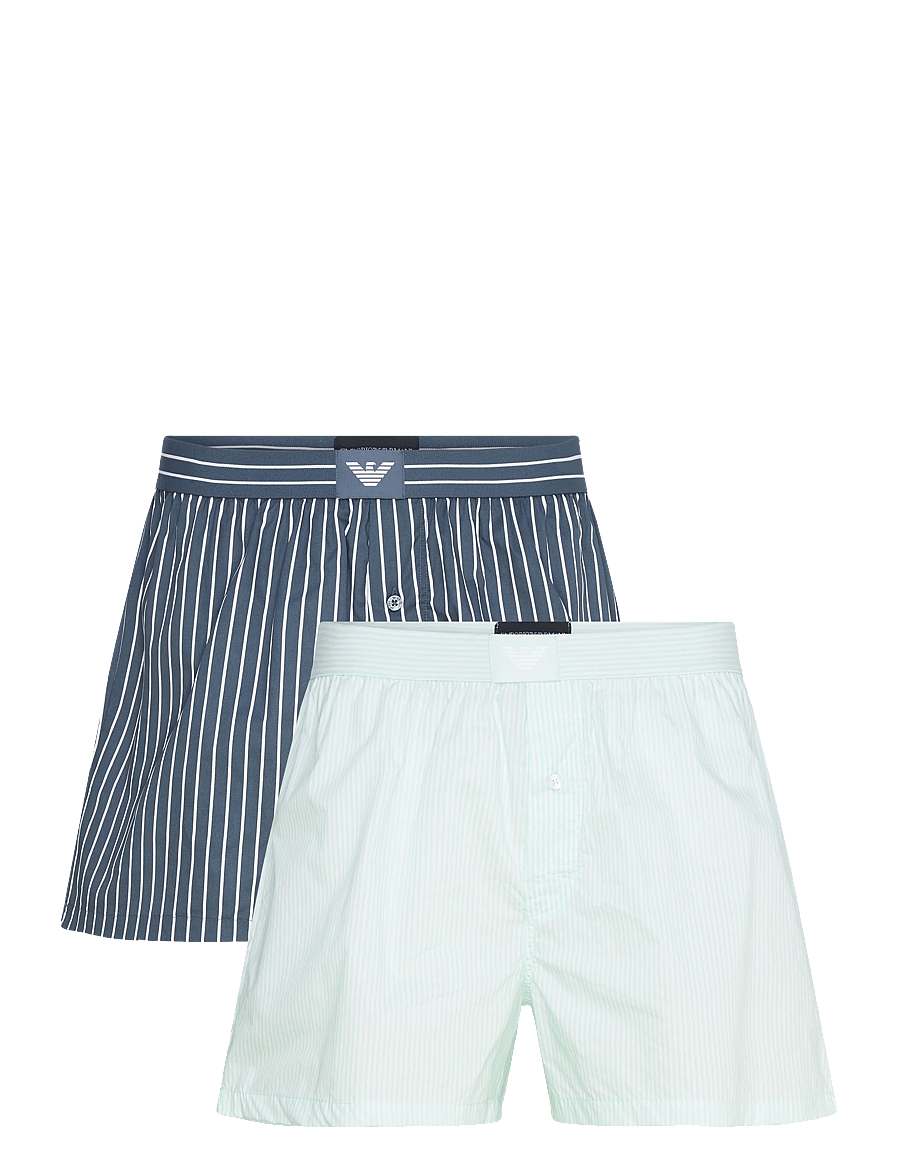 Emporio Armani - 2 PACK BOTTOM - multipakk aluspüksid - s.str.aqua/b.str.ori - 0