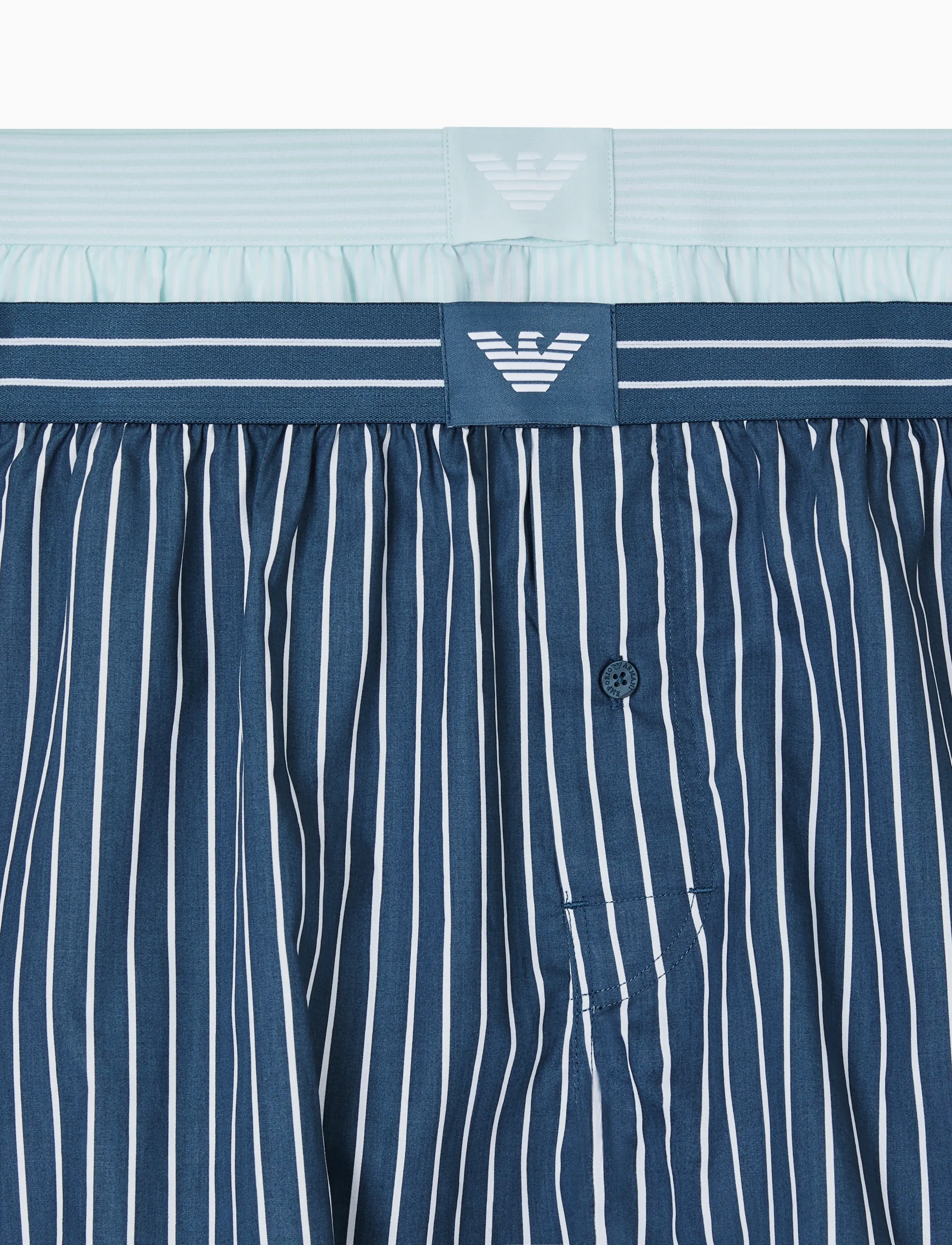 Emporio Armani - 2 PACK BOTTOM - unterhosen im multipack - s.str.aqua/b.str.ori - 1