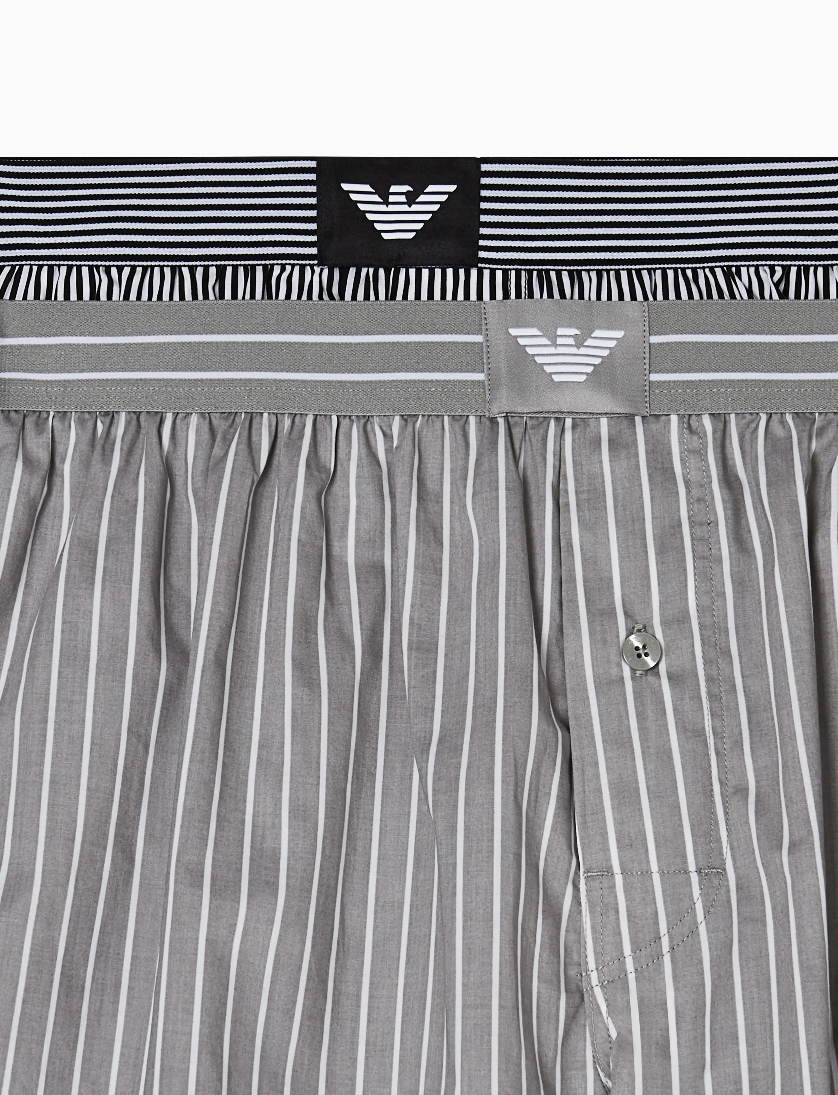 Emporio Armani - 2 PACK BOTTOM - unterhosen im multipack - s.str.black/b.str.st - 3
