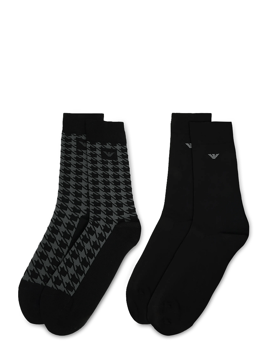 Emporio Armani - SOCKS SET - crew socks - black/pied de poule - 1