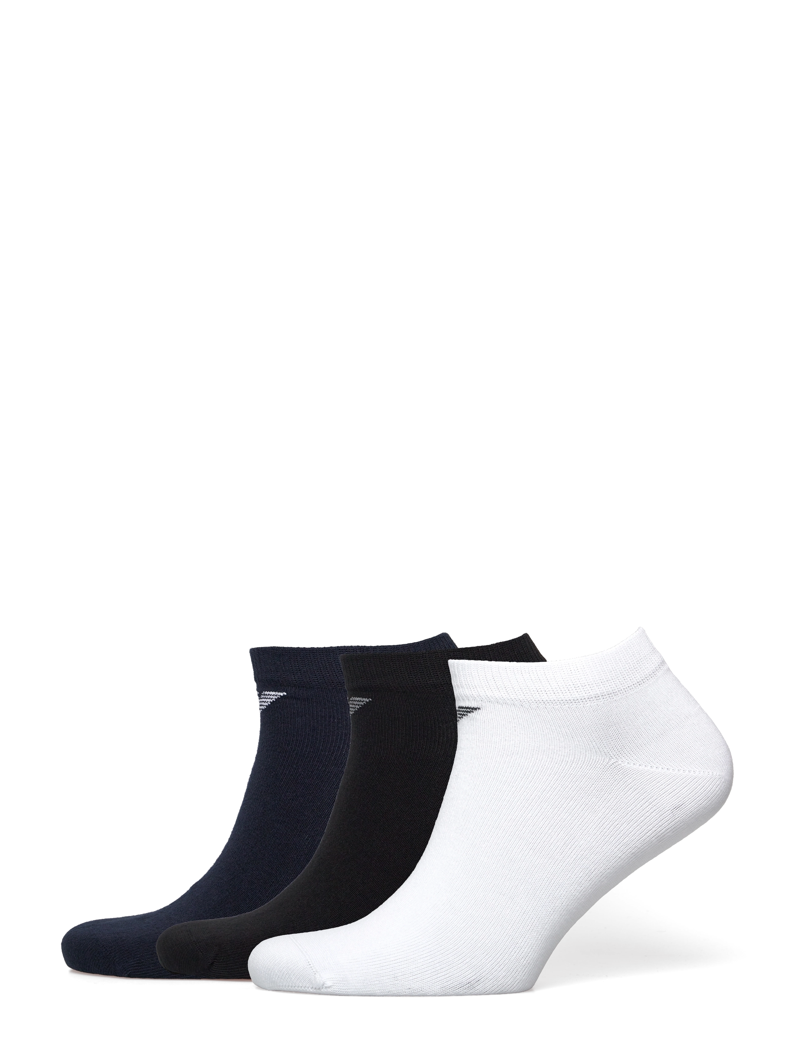 Emporio Armani SOCKS SET - Sneackersocken - WHITE/BLACK/MARINE / navy
