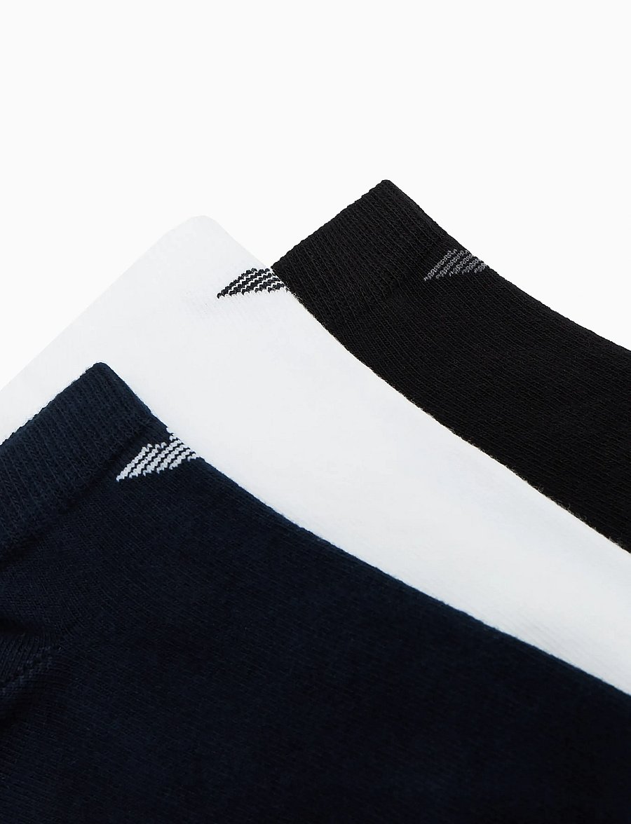 Emporio Armani - SOCKS SET - ankelstrumpor - white/black/marine - 1