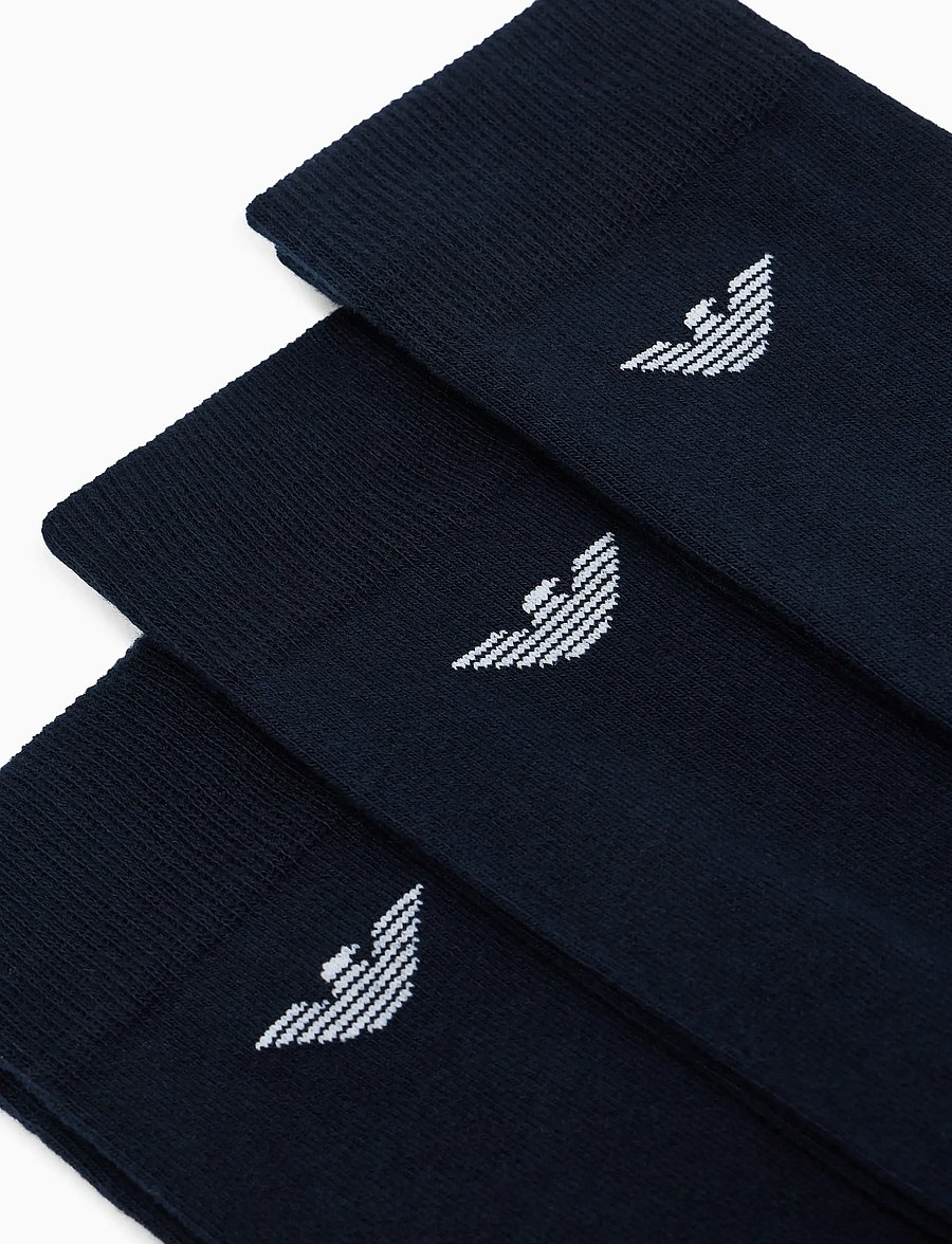 Emporio Armani - SOCKS SET - vanliga strumpor - blue/blue/blue - 1