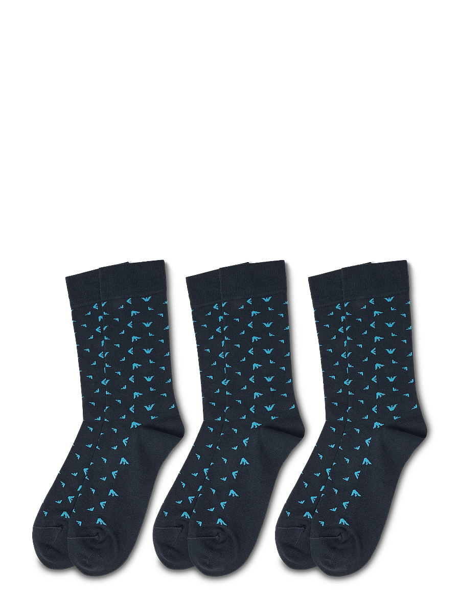 Emporio Armani - SOCKS SET - skarpety za kostkę - arm.blu/eagle octan/ - 1