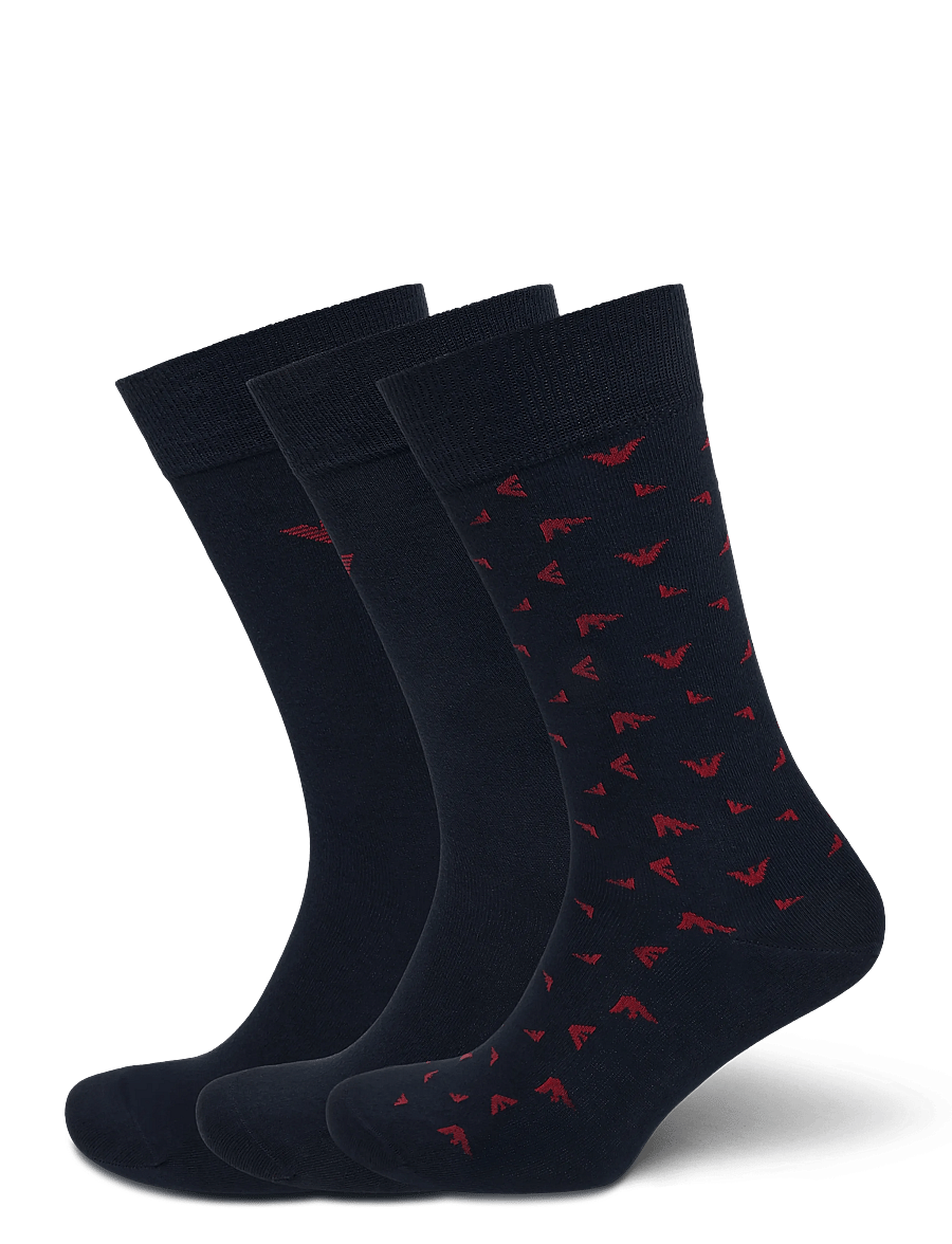 Emporio Armani - SOCKS SET - klasikinio ilgio kojinės - arm.blue/eagle rhub/ - 0