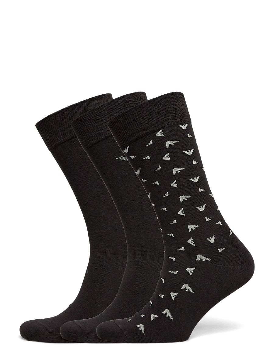 Emporio Armani - SOCKS SET - vanliga strumpor - black/eaglegray/kasm - 0