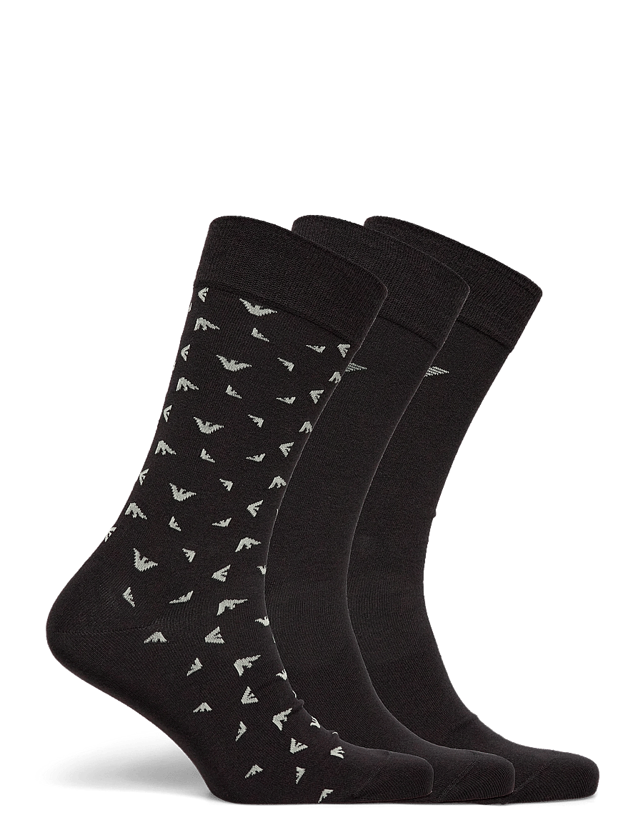Emporio Armani - SOCKS SET - klassikalised sokid - black/eaglegray/kasm - 1