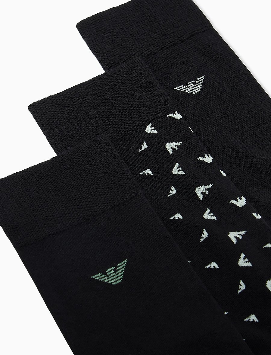 Emporio Armani - SOCKS SET - sokker - black/eaglegray/kasm - 3