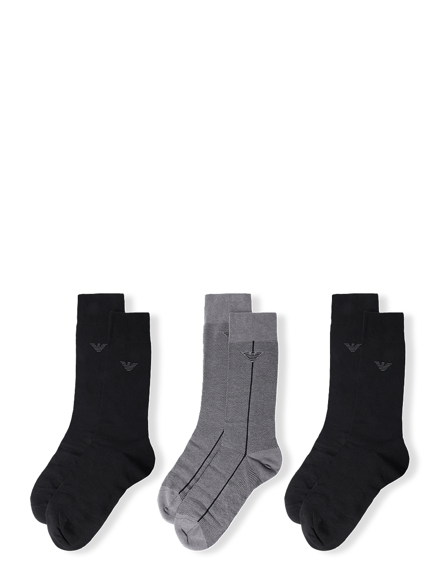 Emporio Armani - SOCKS SET - tennissocken - texture black - 1