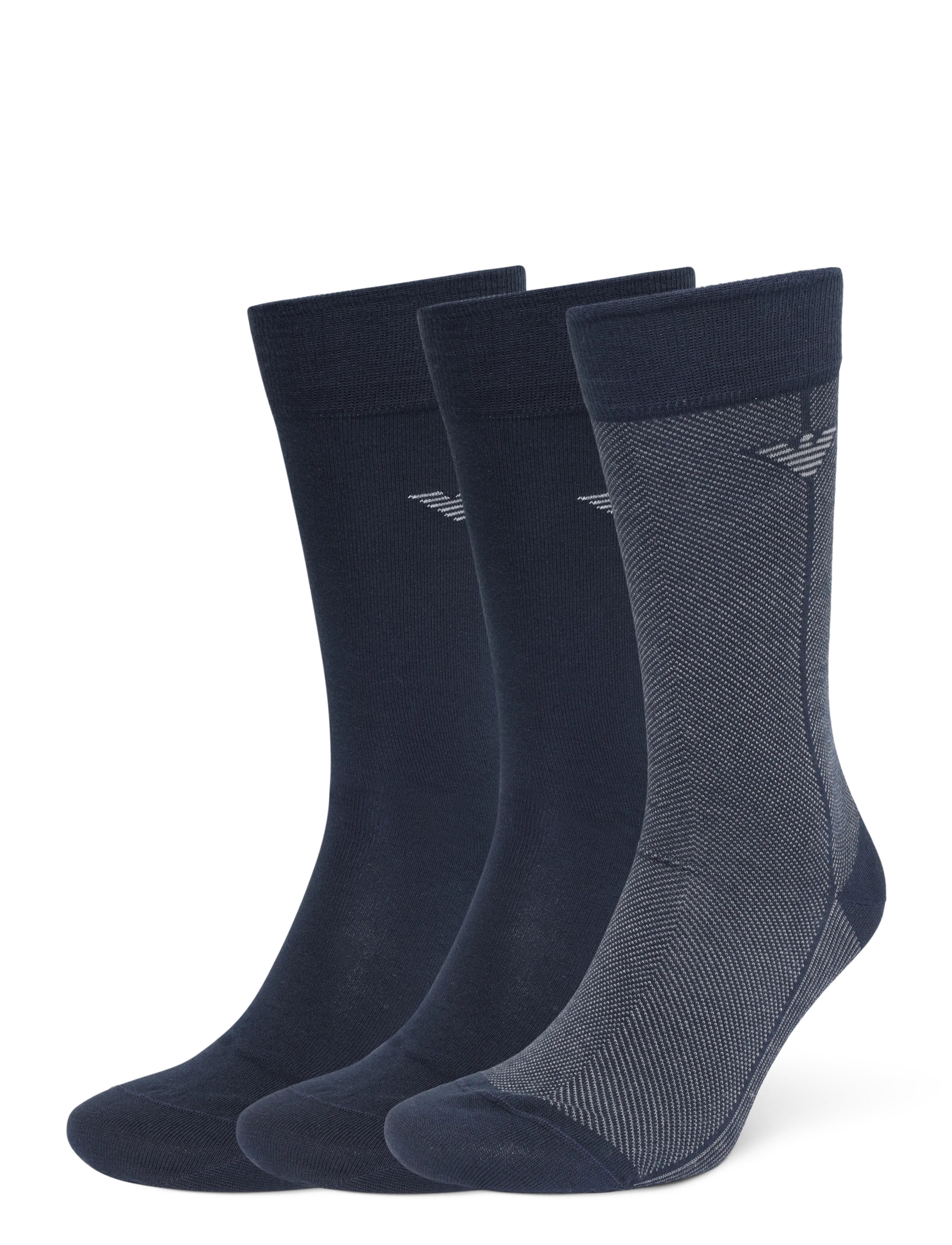 Emporio Armani SOCKS SET - Underwear - TEXTURE BLUE/ARM.BLU / navy