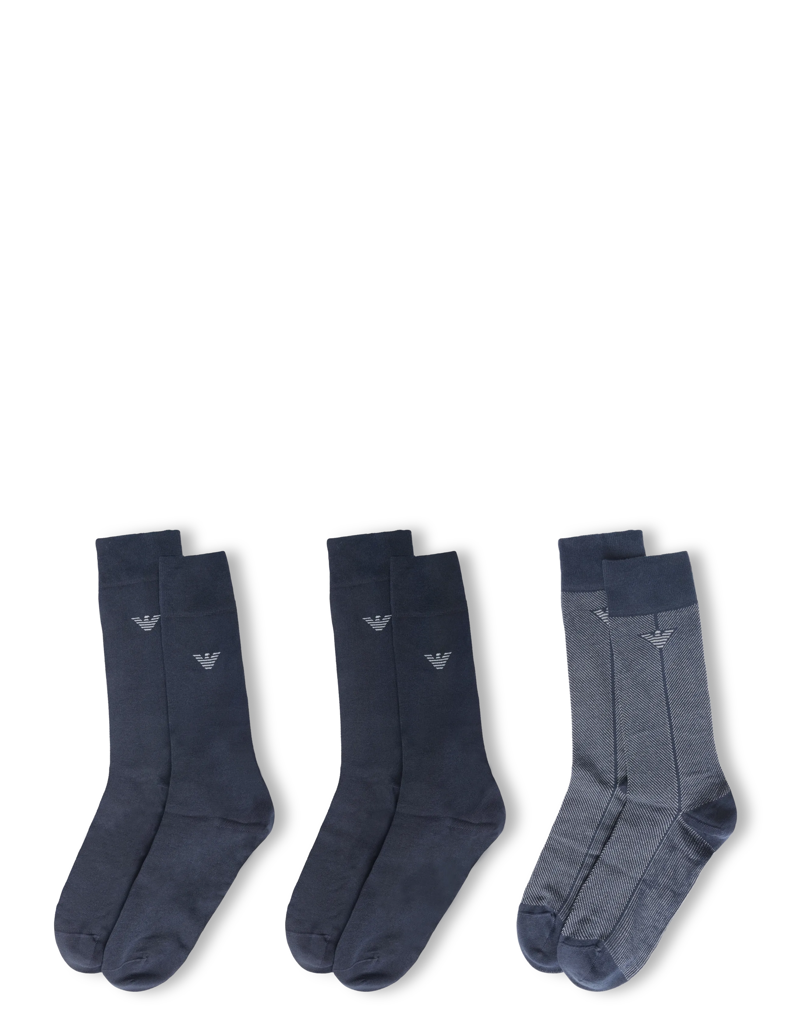 Emporio Armani - SOCKS SET - texture blue/arm.blu - 1