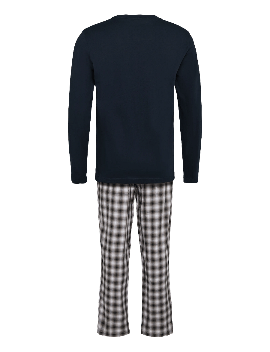 Emporio Armani - NIGHTWEAR PYJAMA - pyjamasets - blu/brown big check - 1