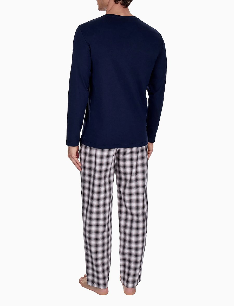 Emporio Armani - NIGHTWEAR PYJAMA - pyjama sets - blu/brown big check - 5
