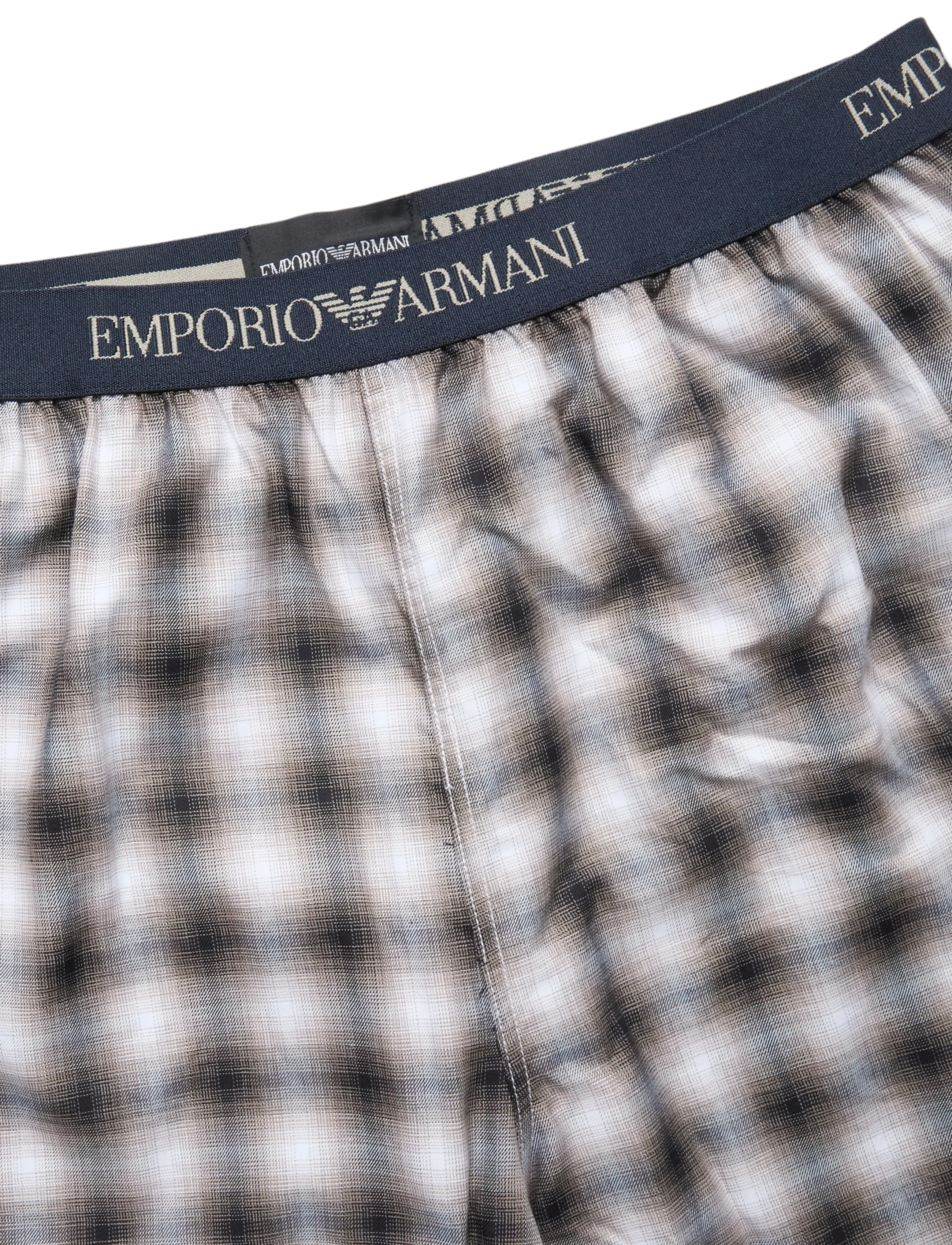 Emporio Armani - NIGHTWEAR PYJAMA - pyjamasets - blu/brown big check - 4